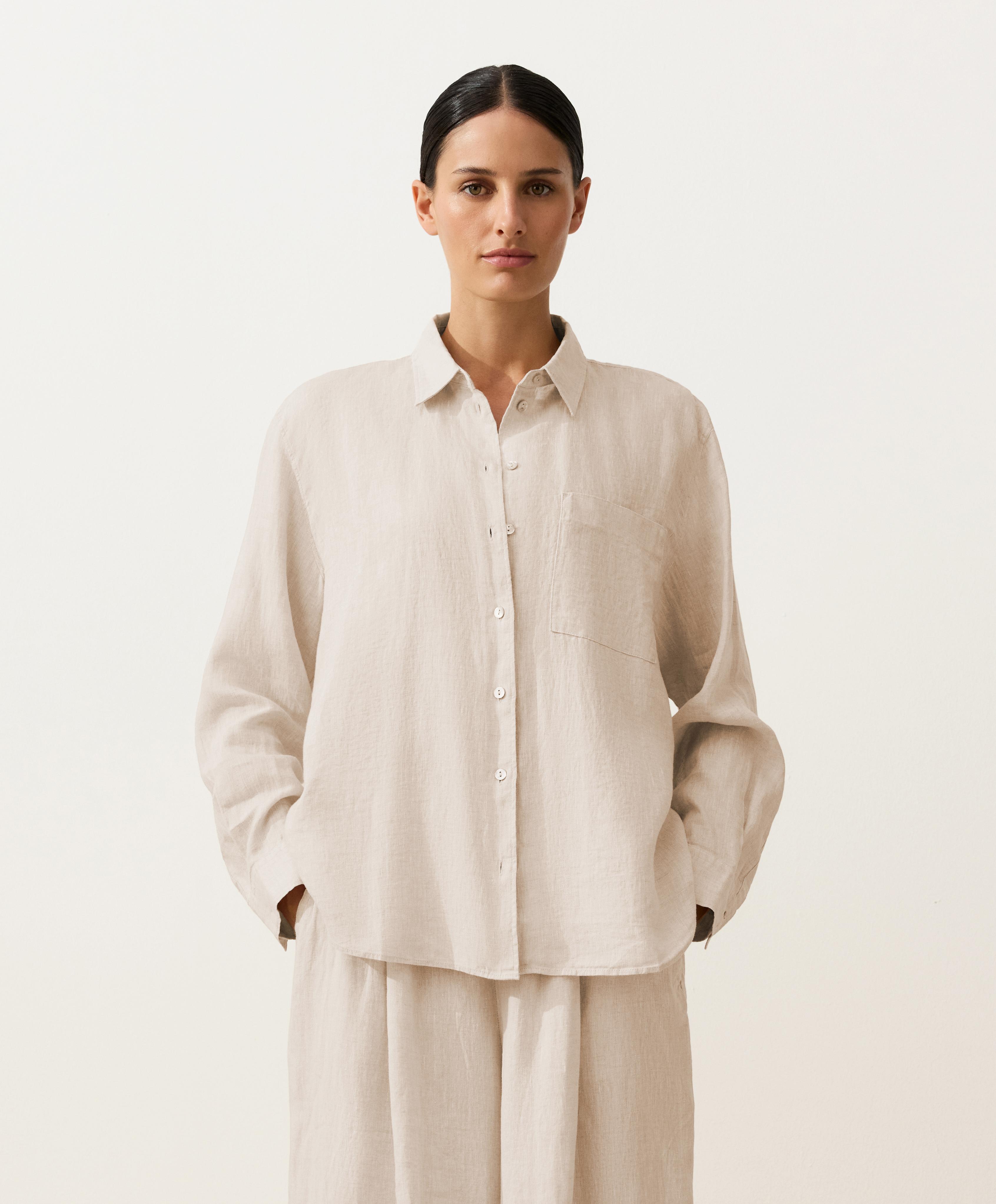 Chemise relaxed 100 % lin