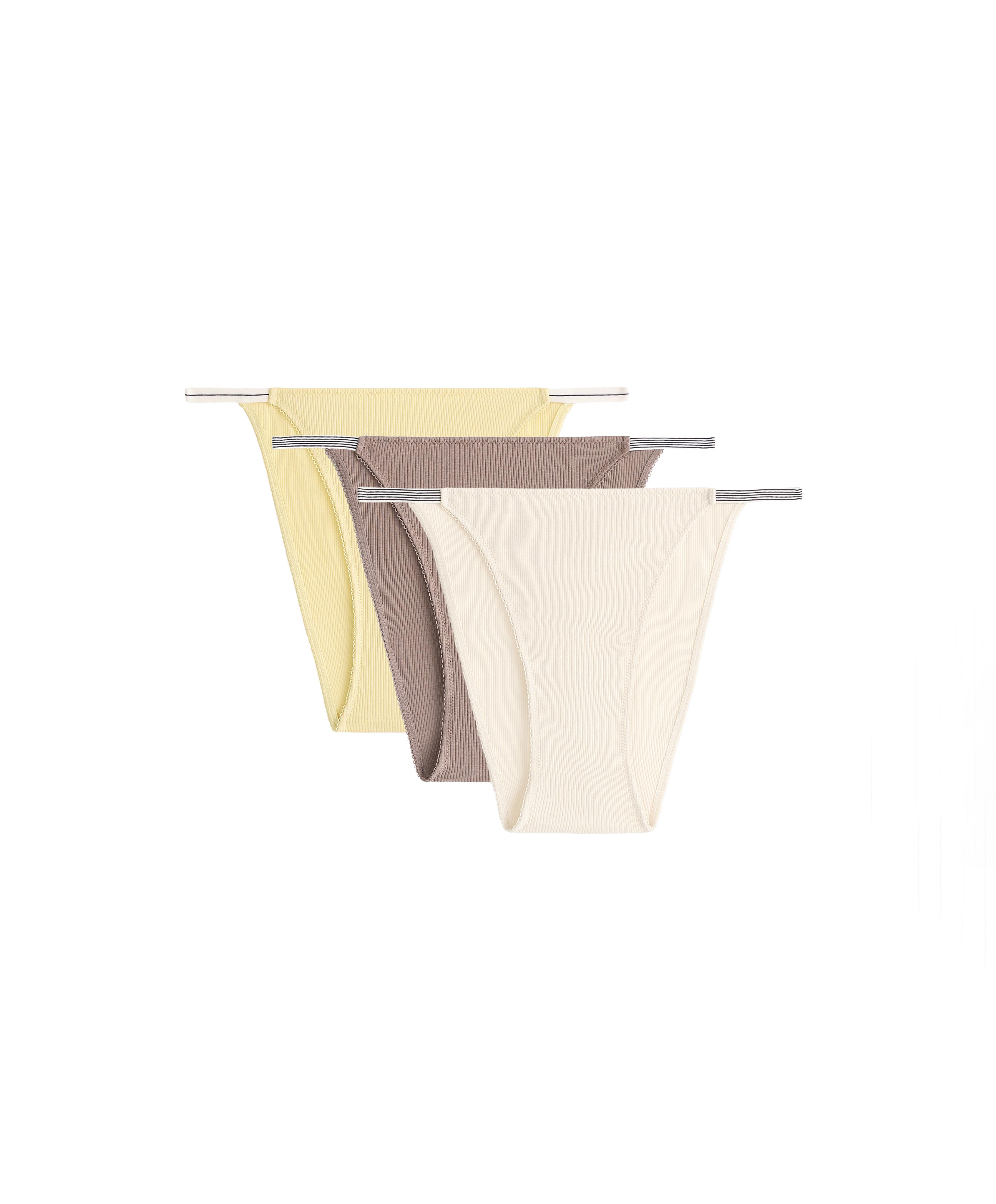 3 rib cotton classic briefs — LIME GREEN