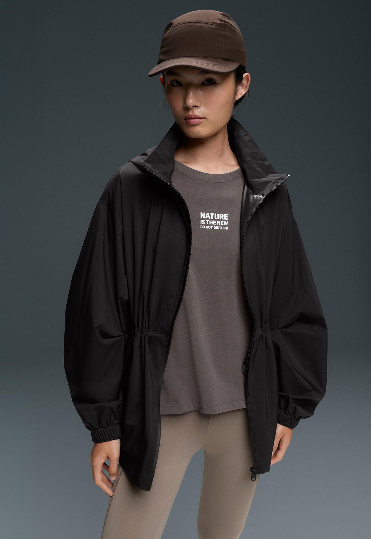 Super extra lightweight 10k packable waterproof jacket — BLACK