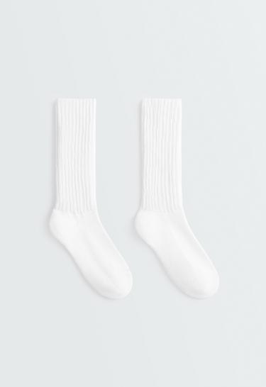Classic cotton-blend ribbed socks — WHITE 1
