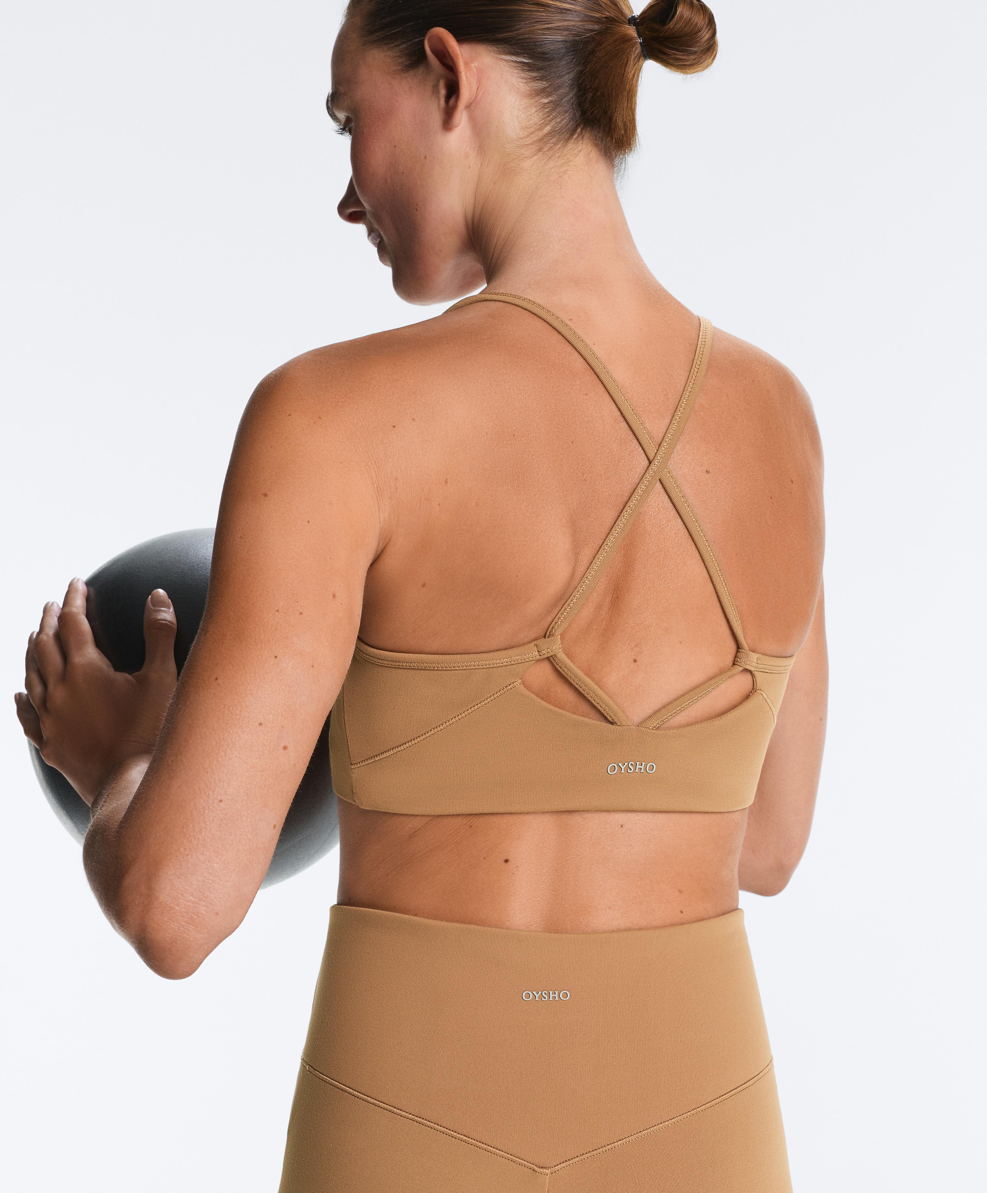 Evermove medium-support sports bra — PRALINE