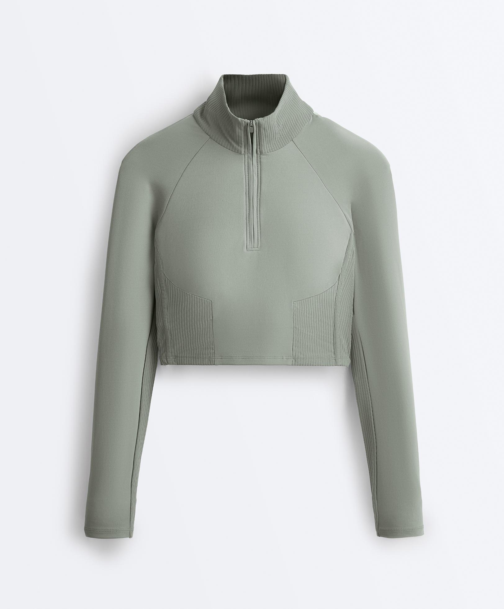 Comfortlux rib long-sleeved T-shirt — KHAKI-GREY
