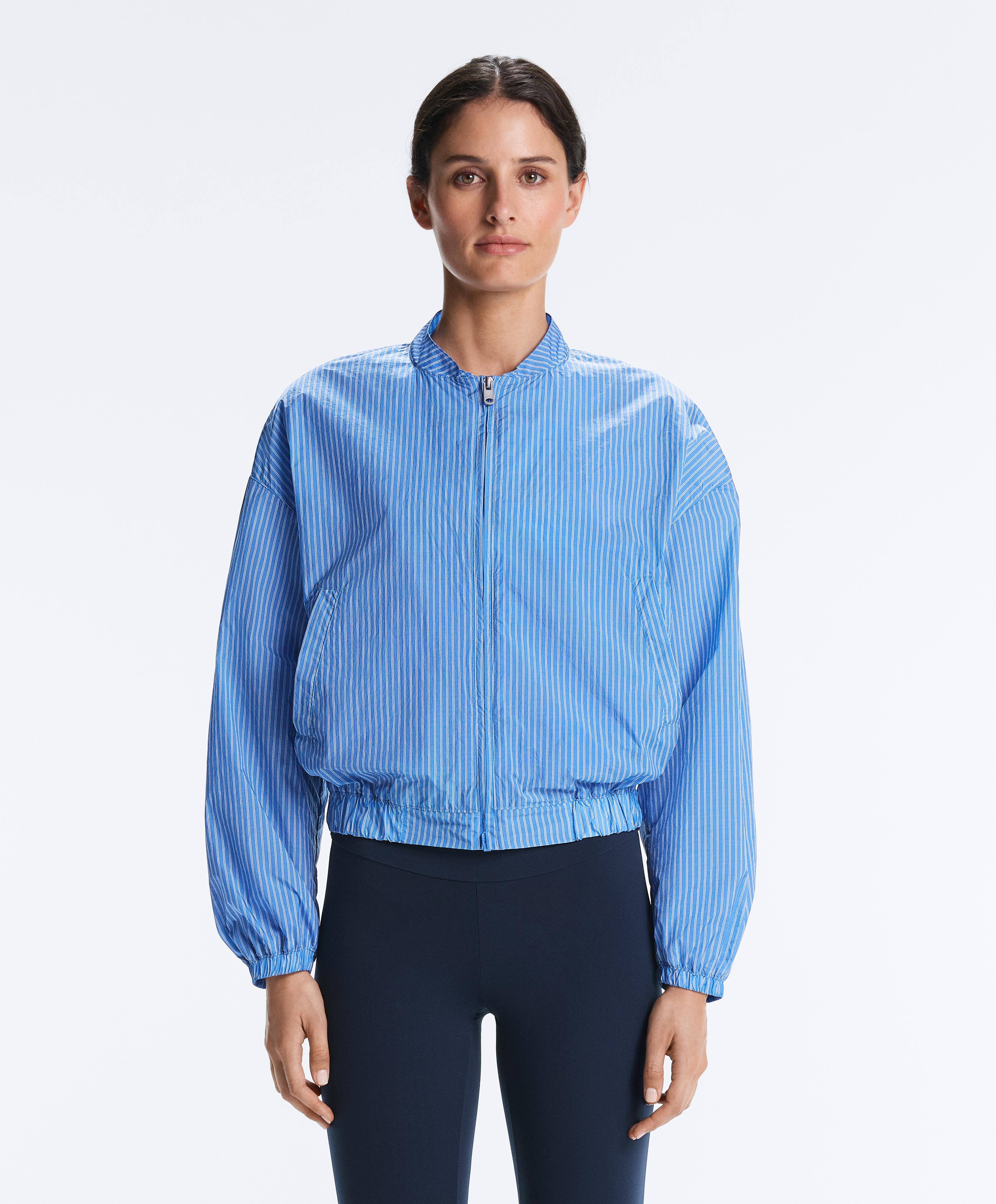 Track jacket with stripes — PALE LAVENDER BLUE