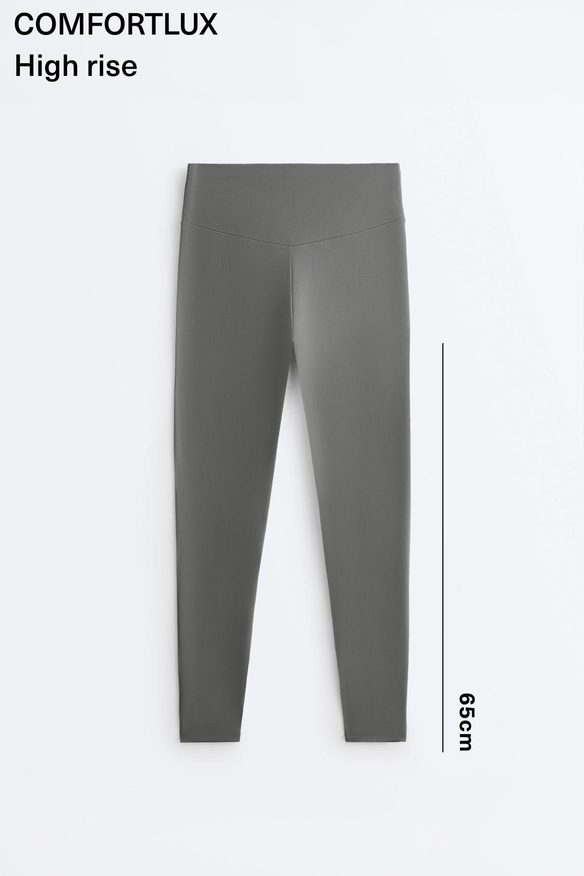 Comfortlux high-waisted ankle-length leggings — MID GREY