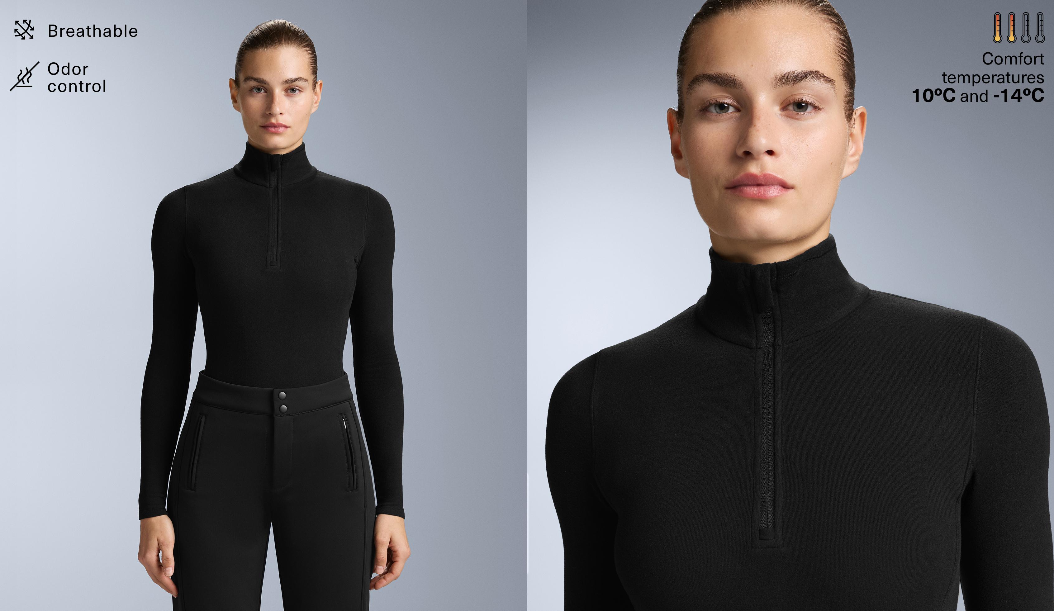 Camiseta térmica base layer polar media cremalleira