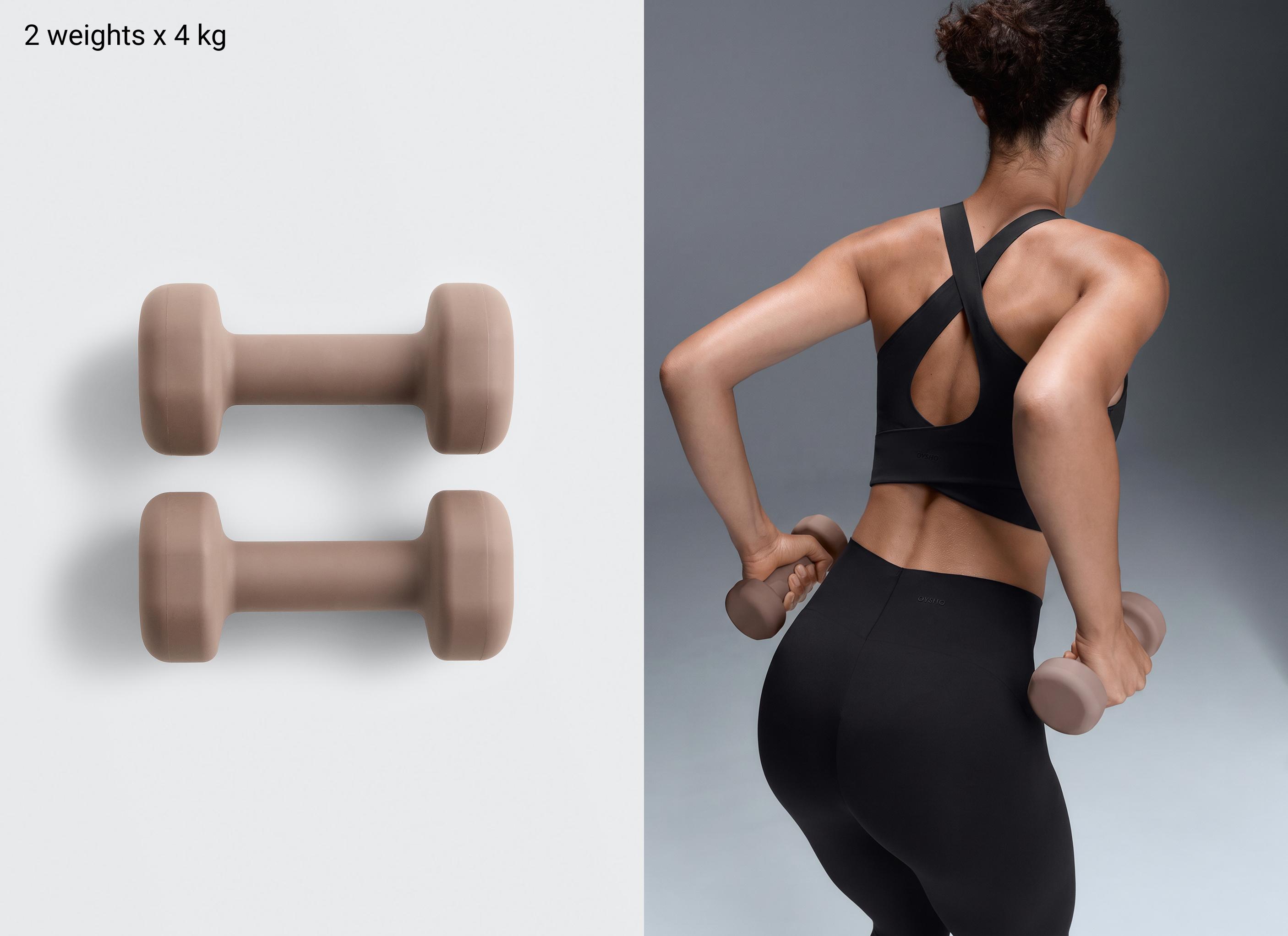 2 x 4kg dumbbells — DARK MINK