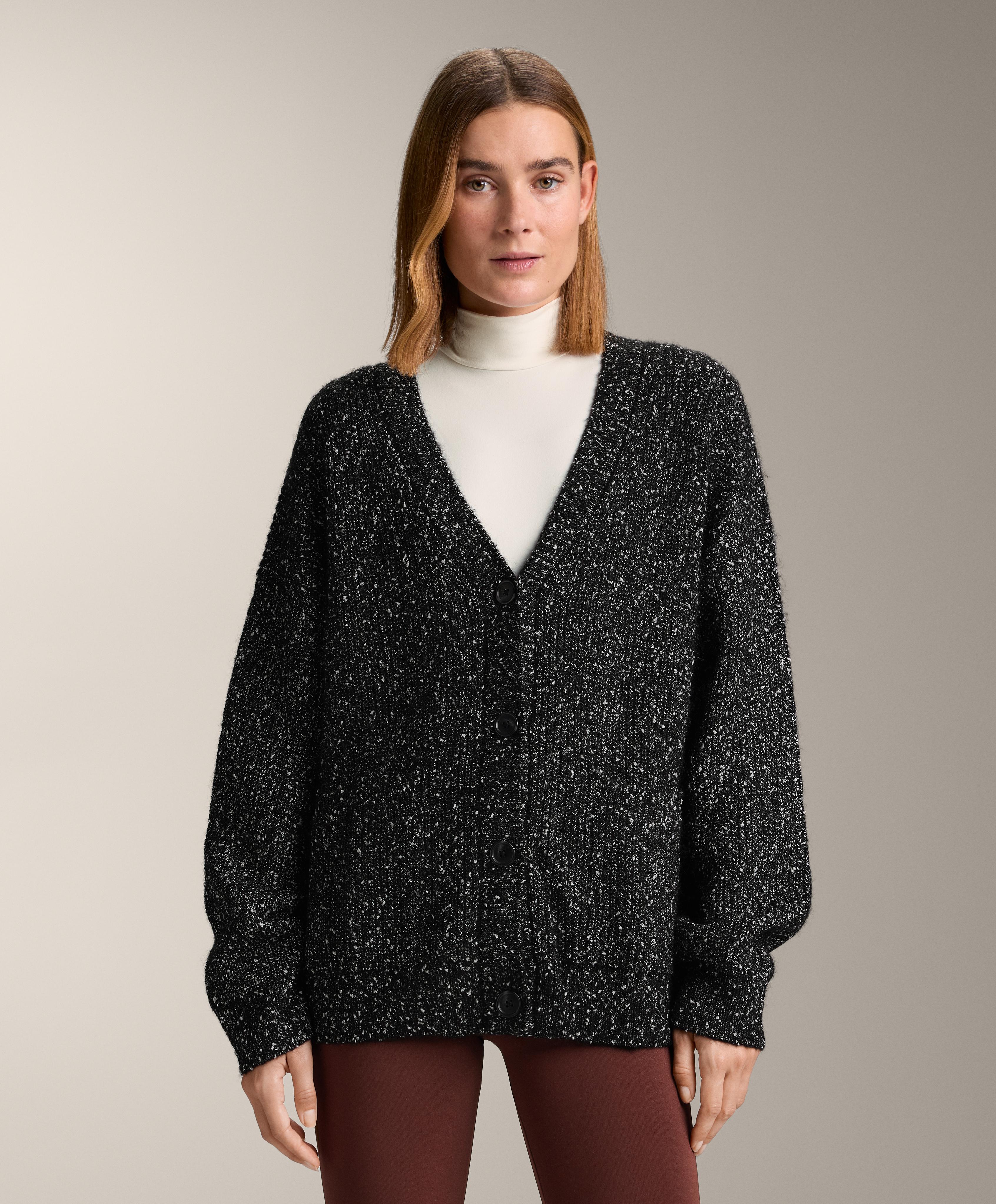 Kardigán s nepsom, výstrihom do V, 27 % vlny Kardigán s nepsom, výstrihom do V, 27 % vlny