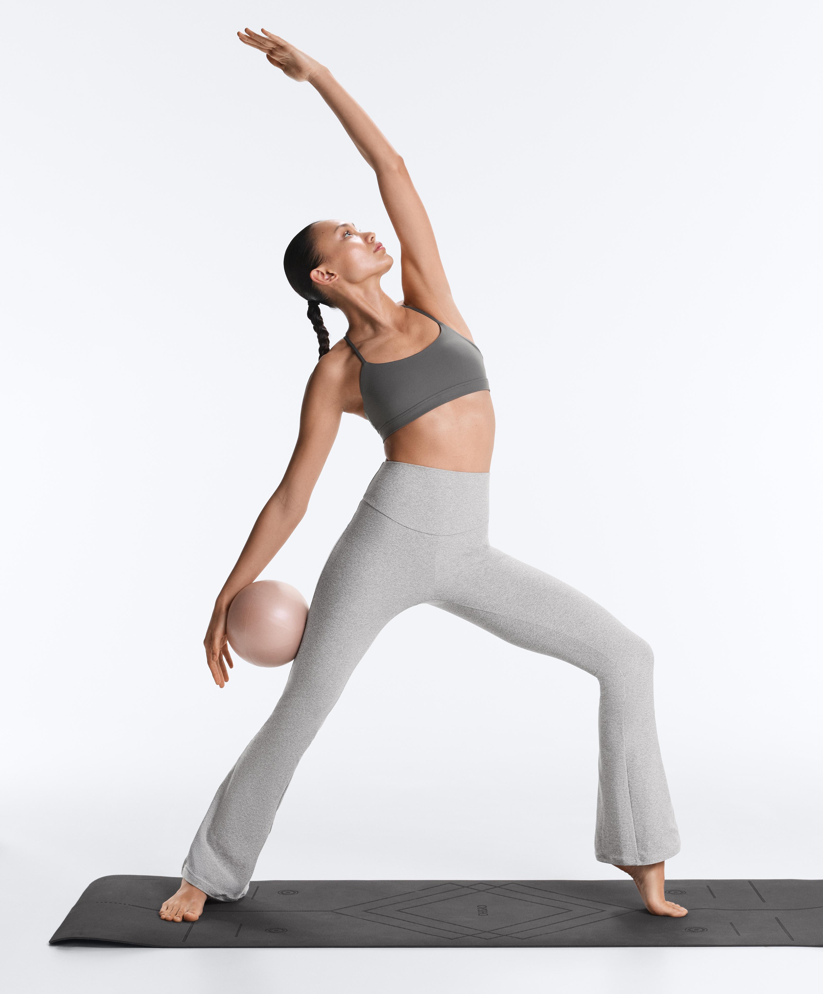 High-rise Comfortlux flare trousers — GREY MELANGE