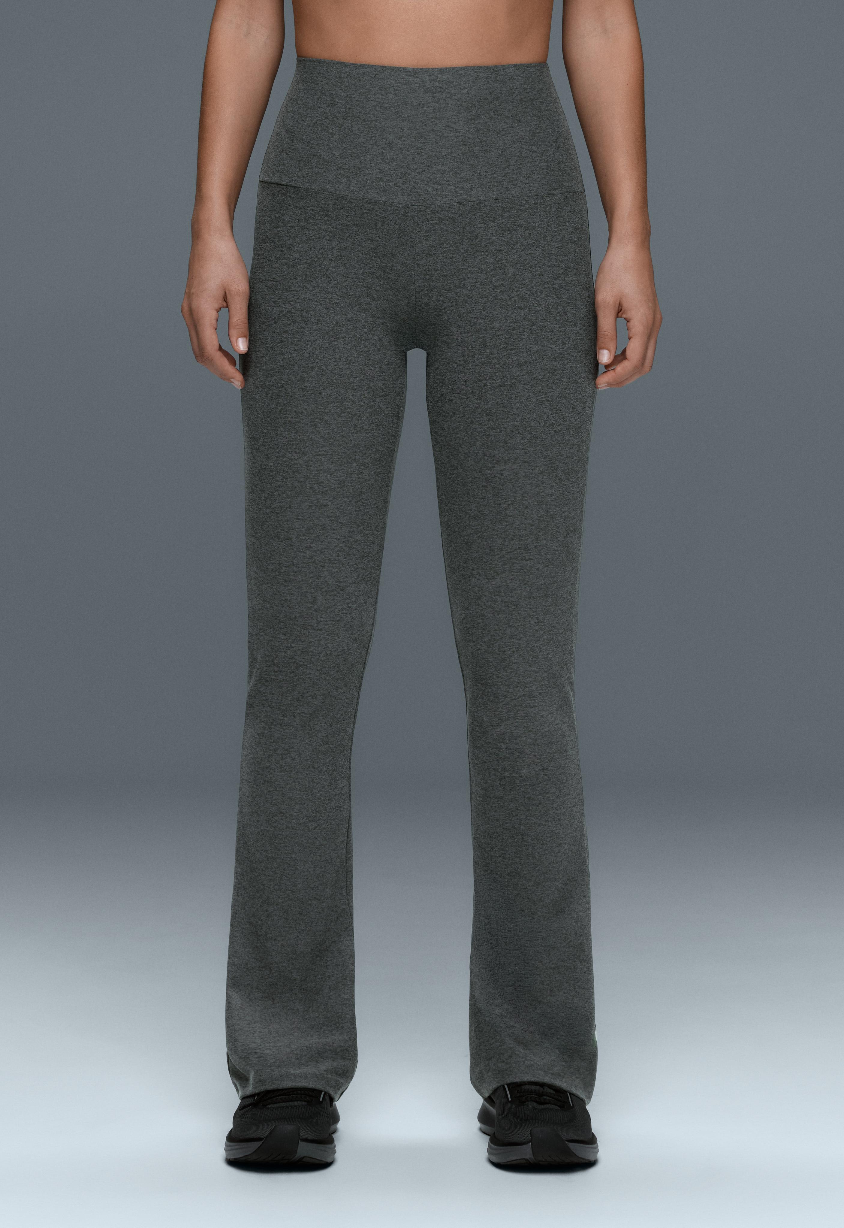 High-rise Comfortlux marl flare trousers
