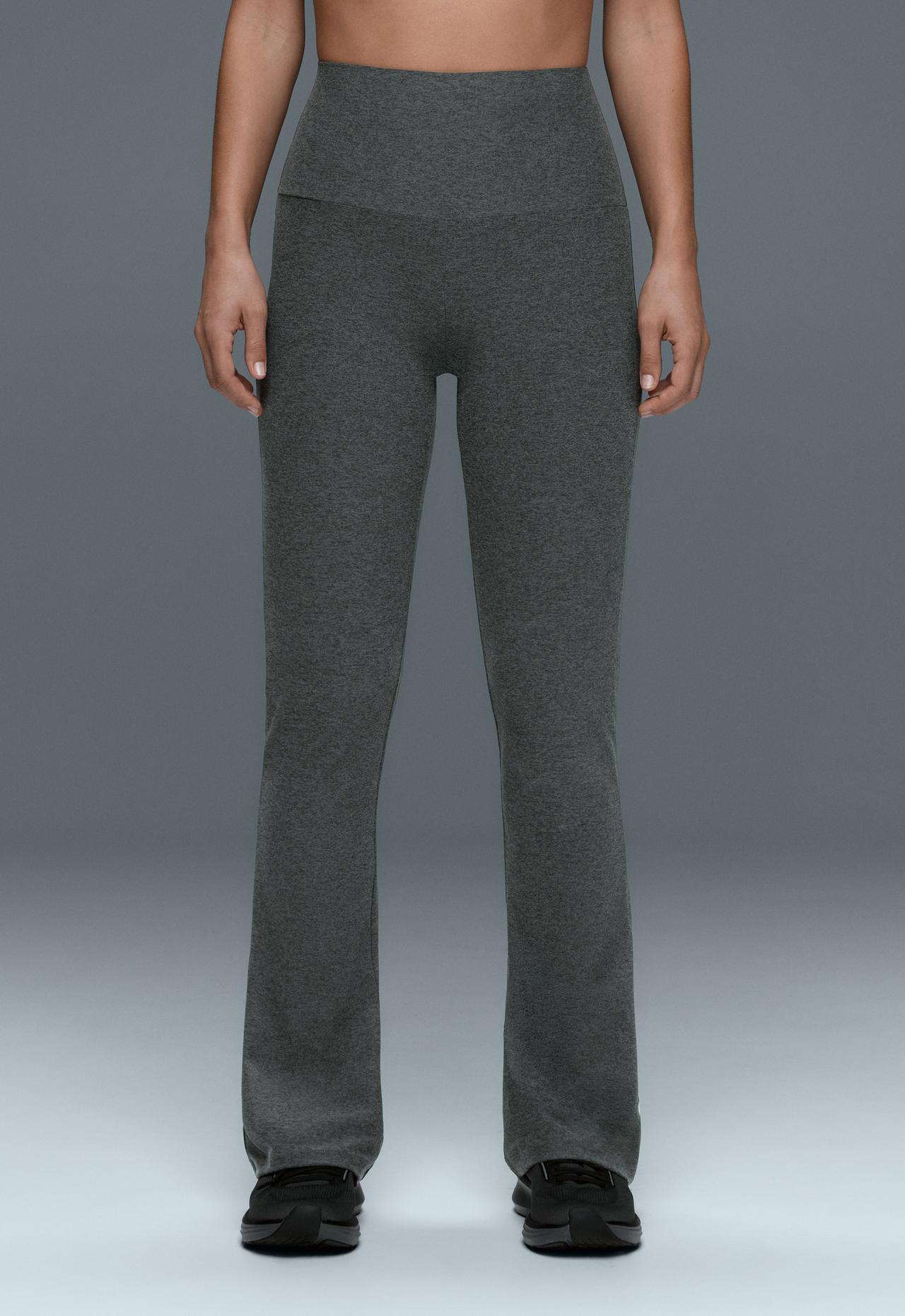 High-rise Comfortlux flare trousers — DARK GREY MELANGE
