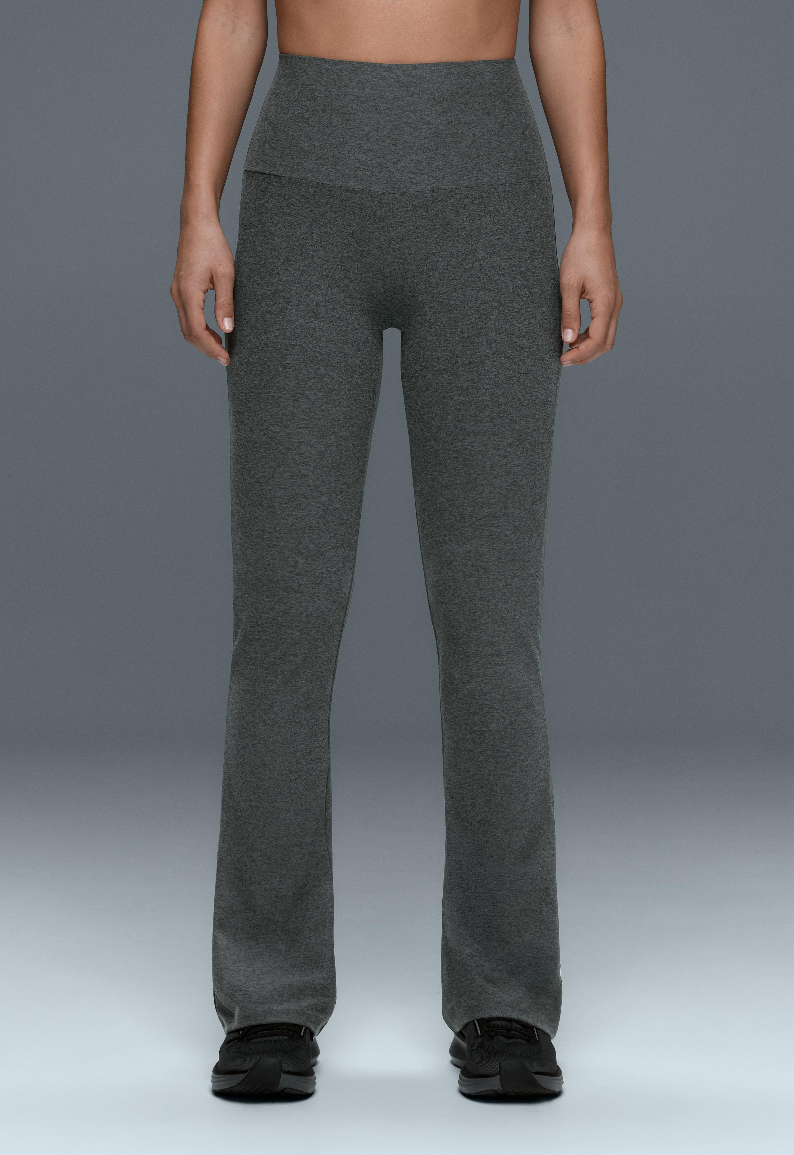 High-rise Comfortlux flare trousers - DARK GREY MELANGE