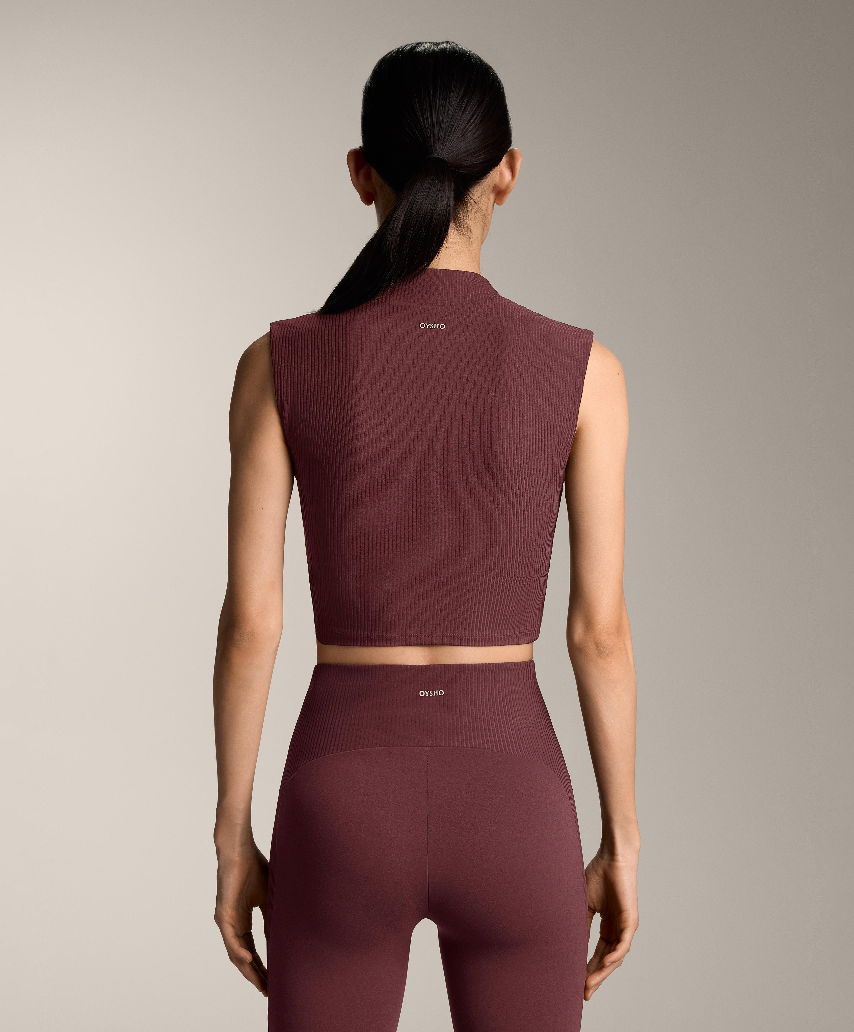 Comfortlux crossover sleeveless Tank top — MAROON