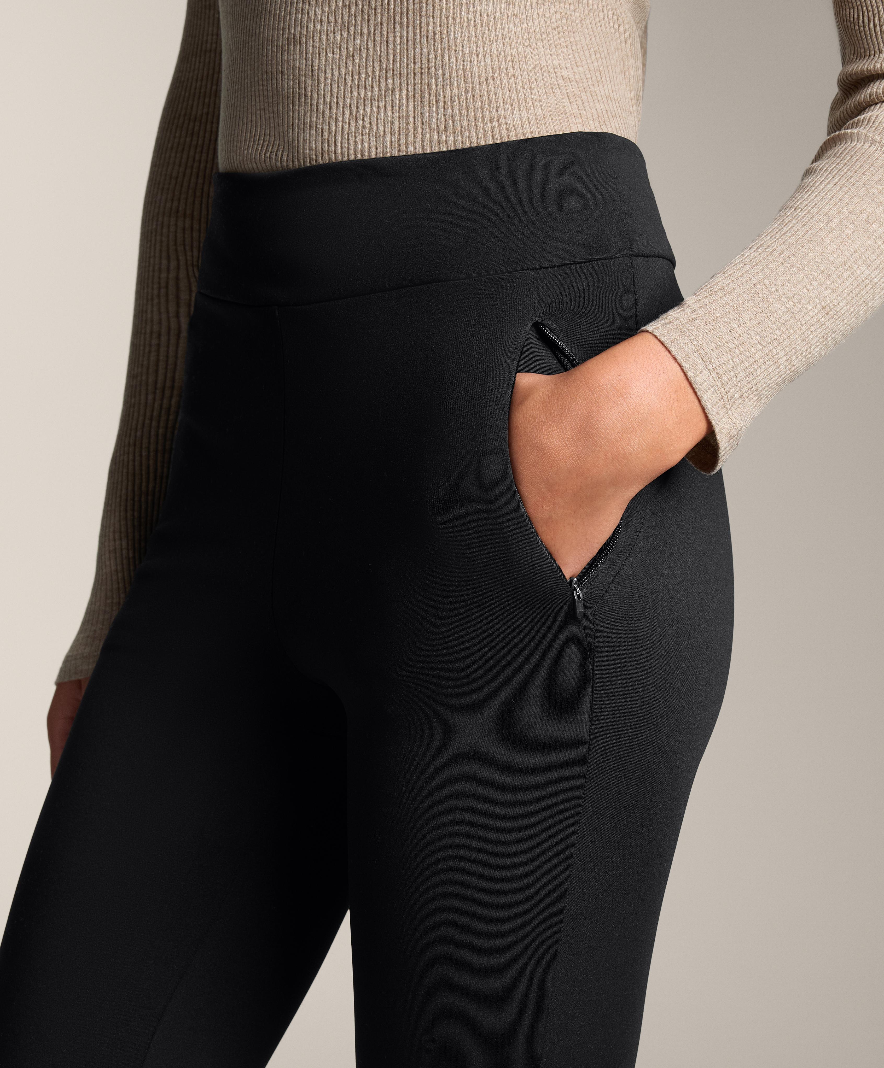 Warm 70cm high-rise ankle-length leggings — BLACK