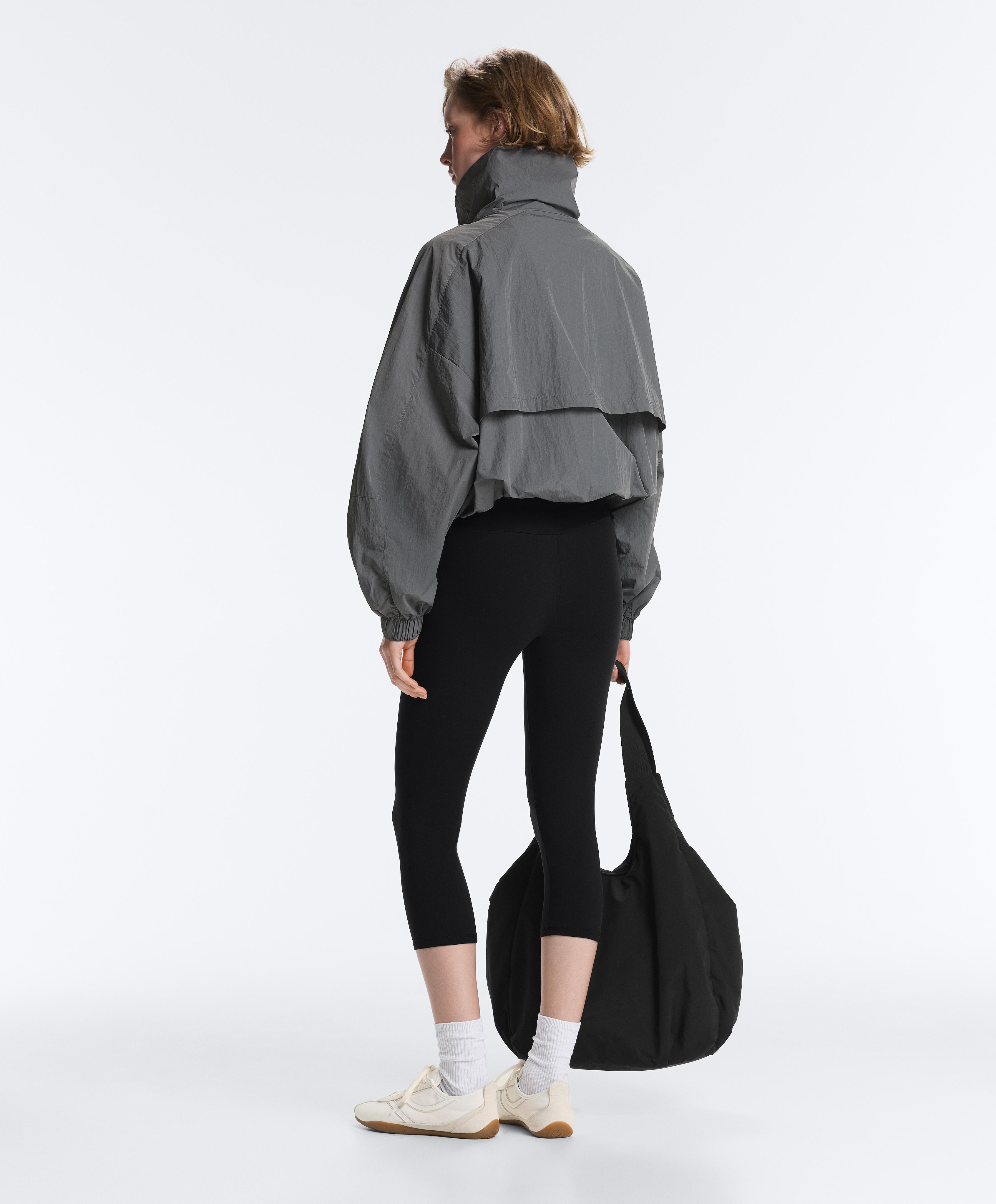 Water-repellent high-neck Track jacket — ASPHALT GREY