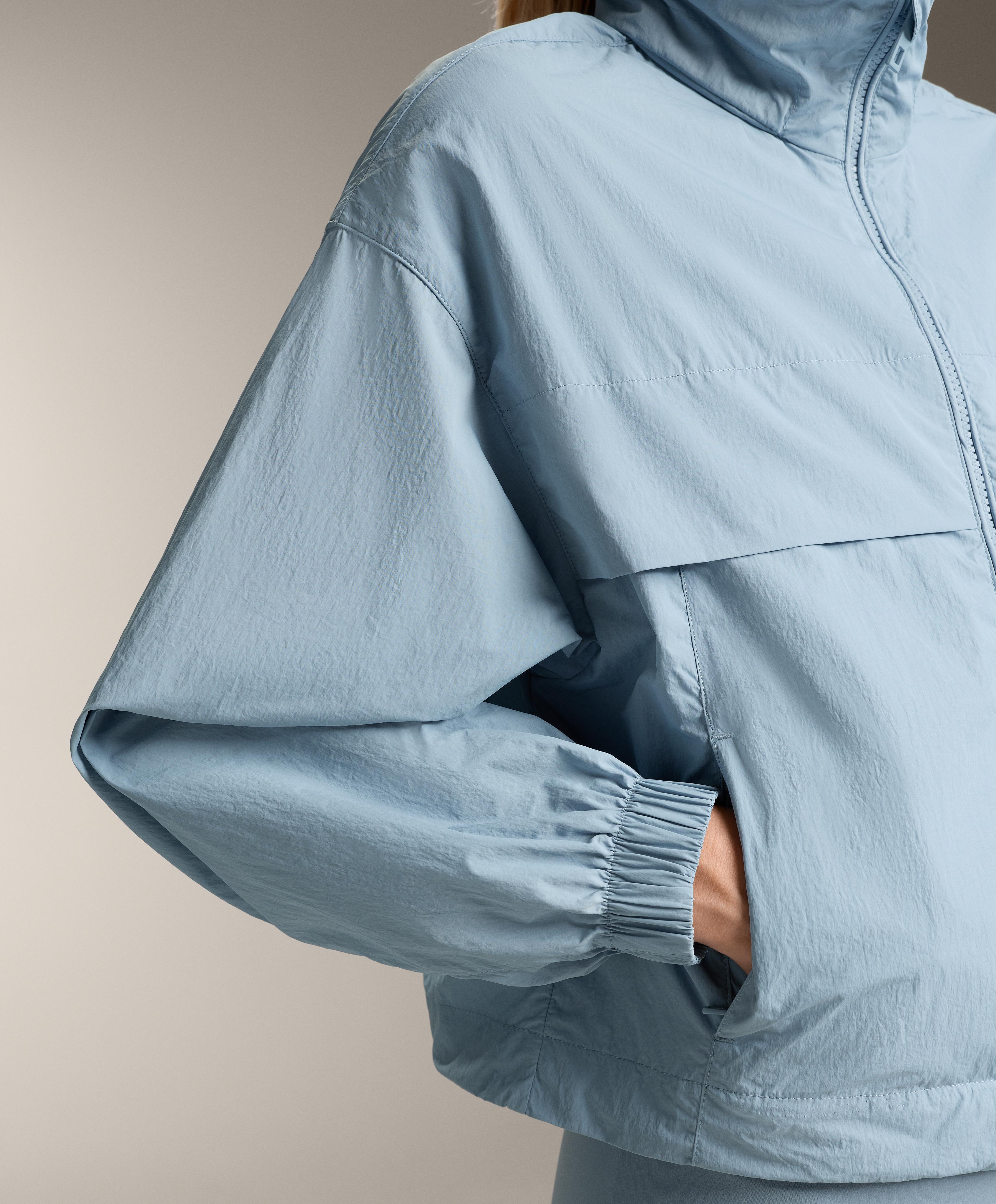 Water-repellent track jacket — SKY BLUE