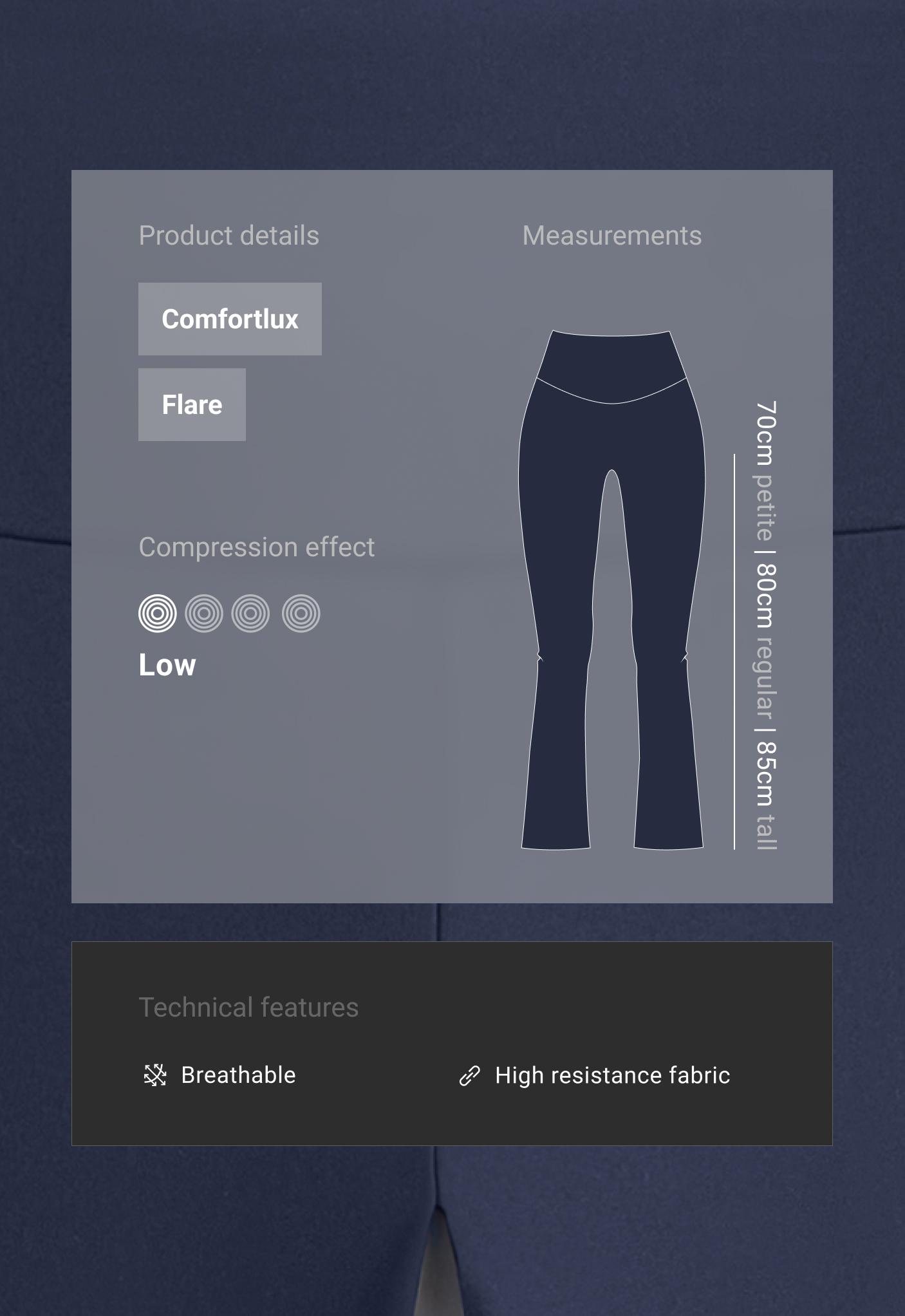 High-rise Comfortlux flare trousers