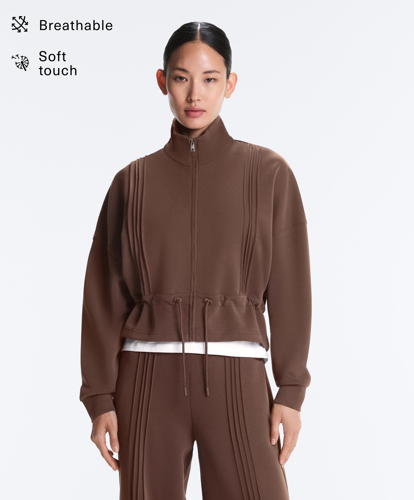 Veste en modal au toucher doux avec rib Veste en modal au toucher doux avec rib