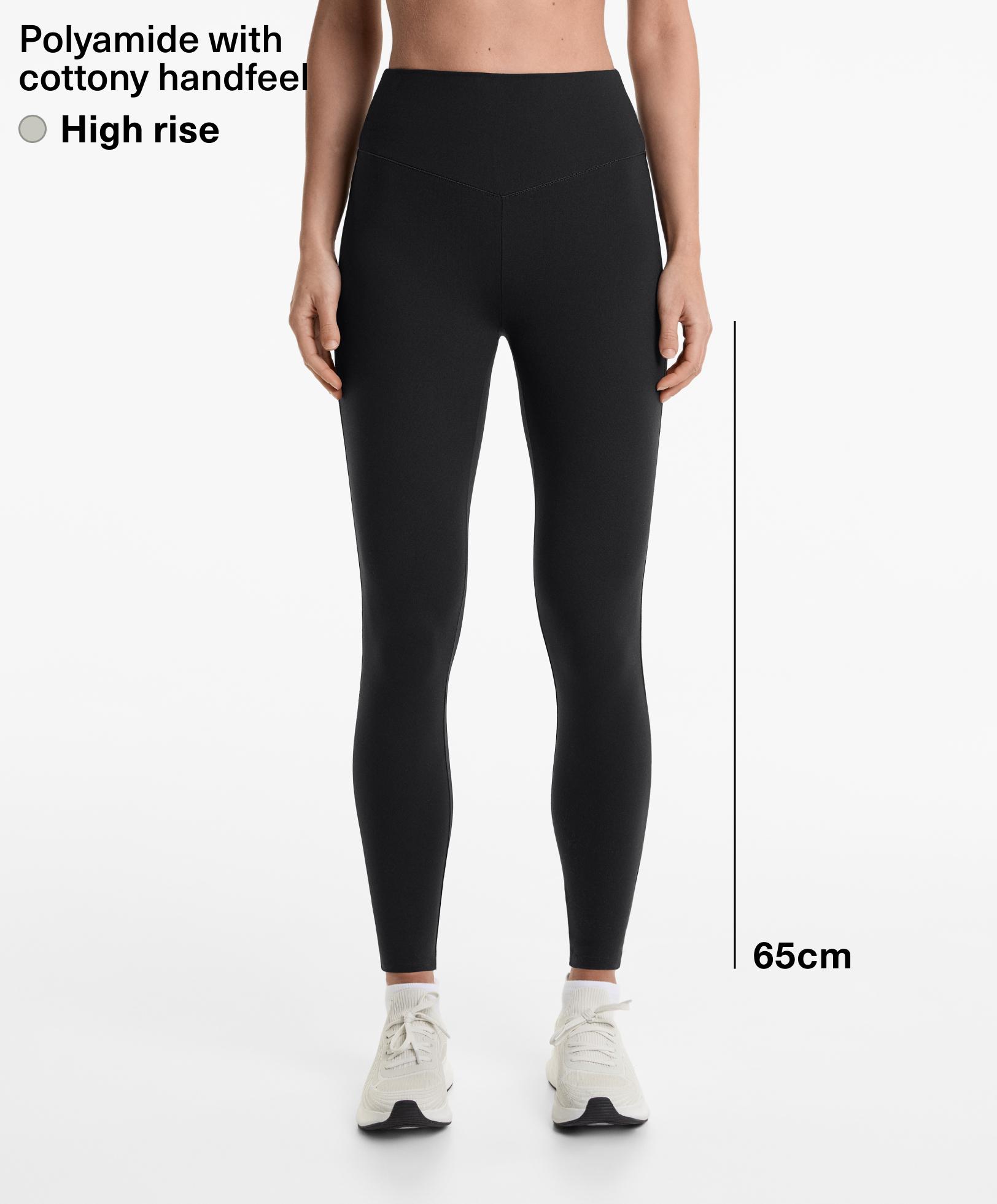 Cottony Handfeel 65cm polyamide ankle-length leggings