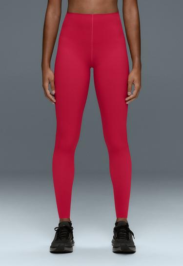 High-waisted Extra Compressive core control ankle-length leggings — RED 3