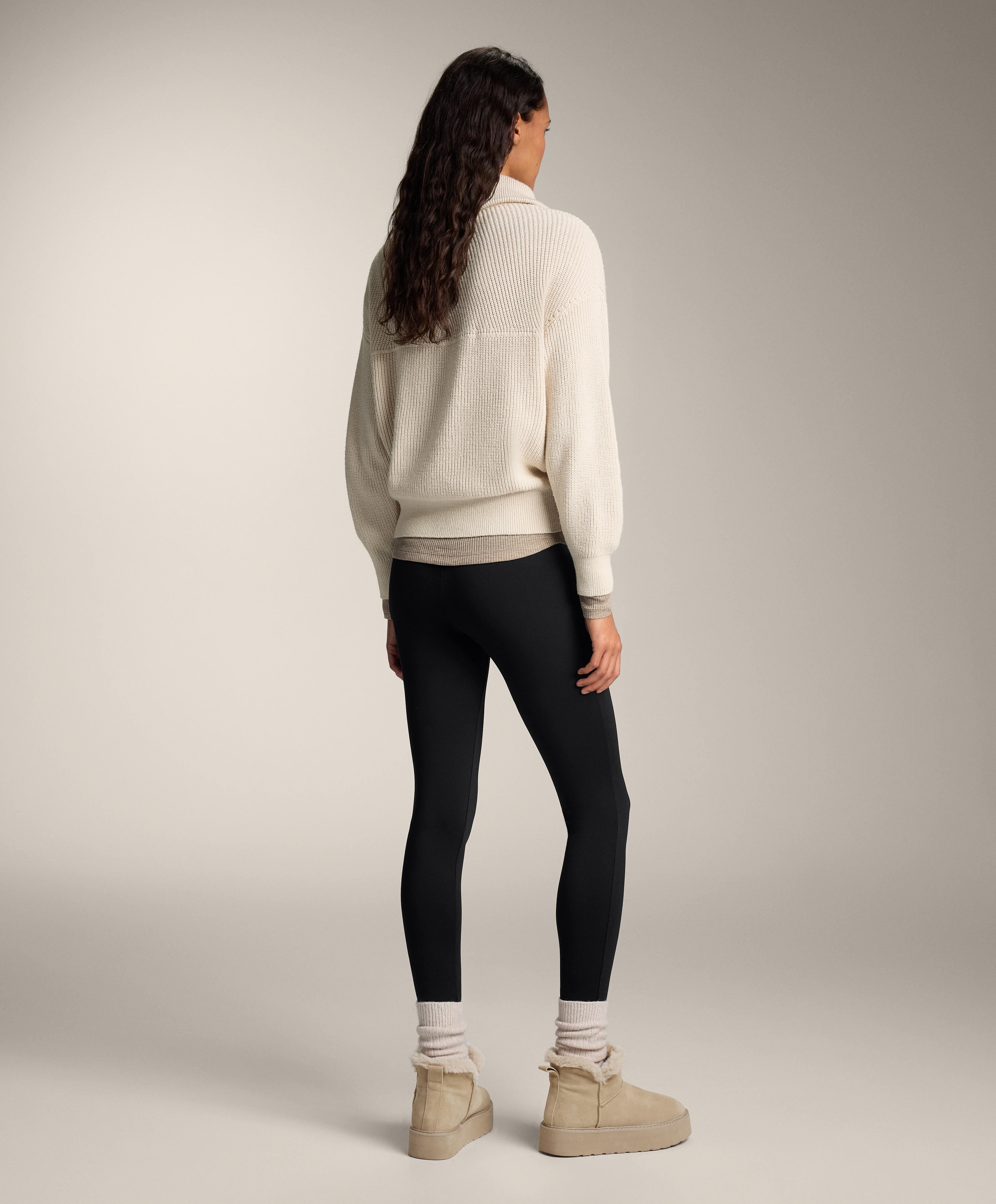 Warm 70cm high-rise ankle-length leggings — BLACK