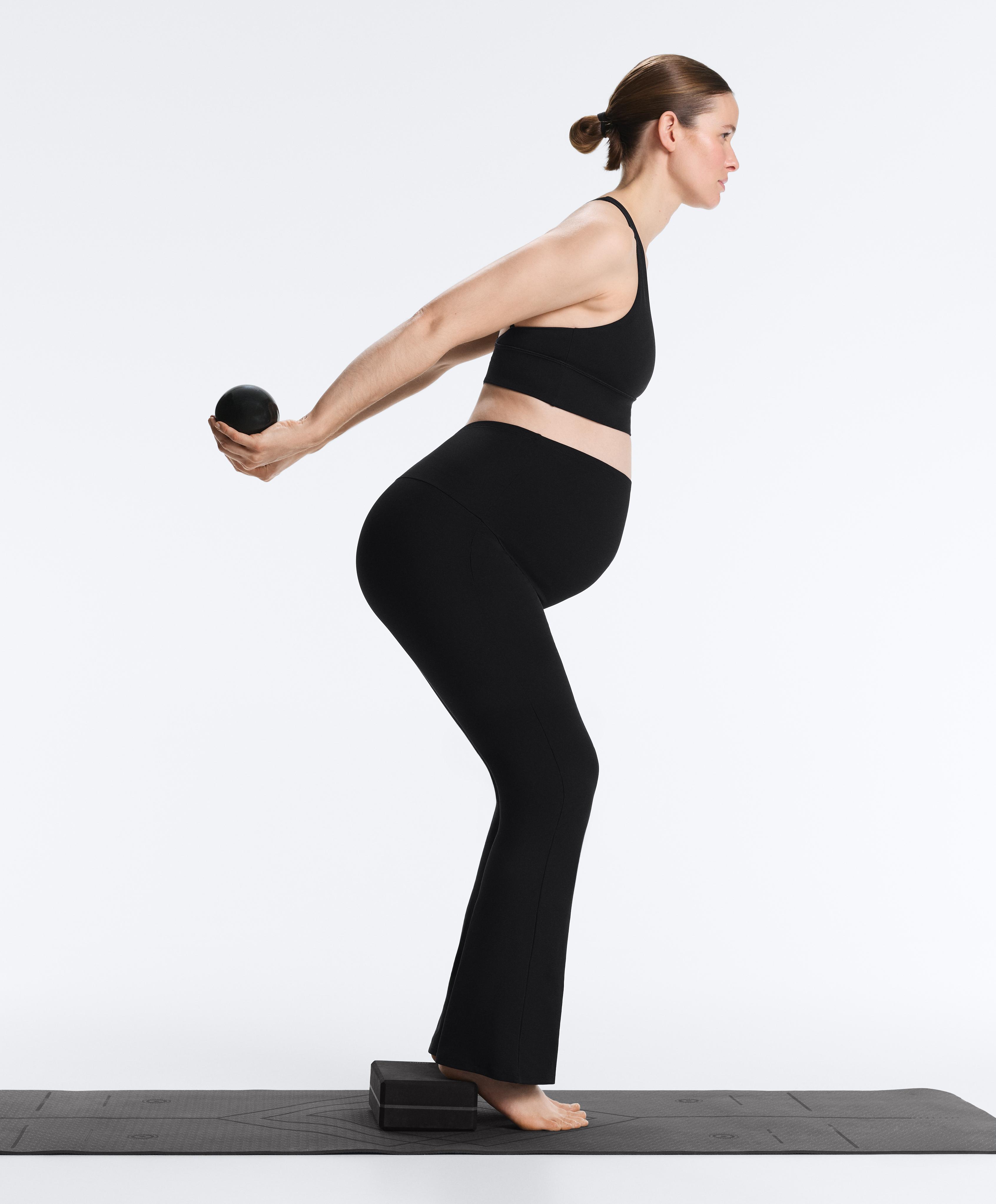 Maternity Comfortlux flare trousers — BLACK