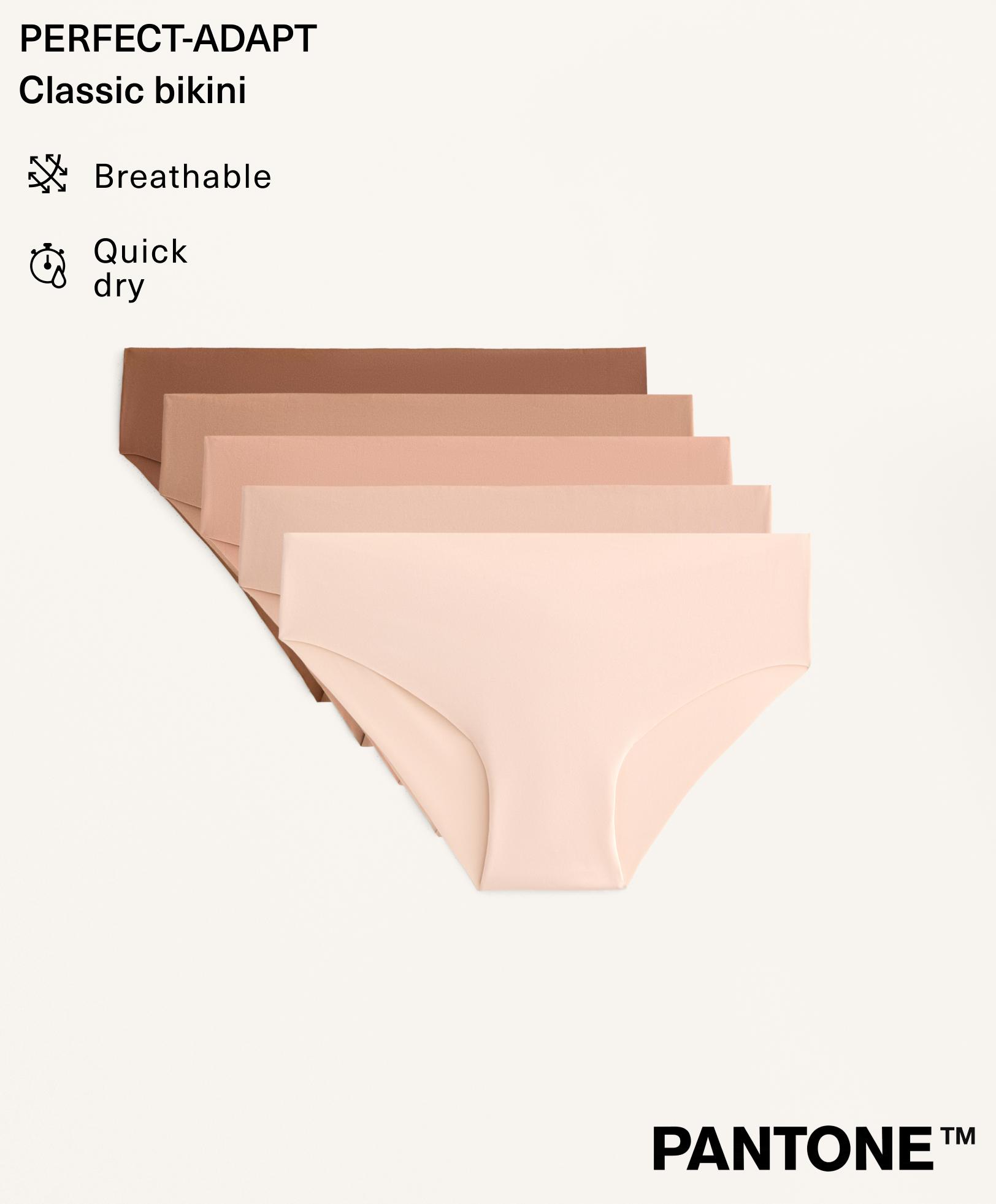 5 bragas clásicas mezcla poliamida invisible PANTONE™