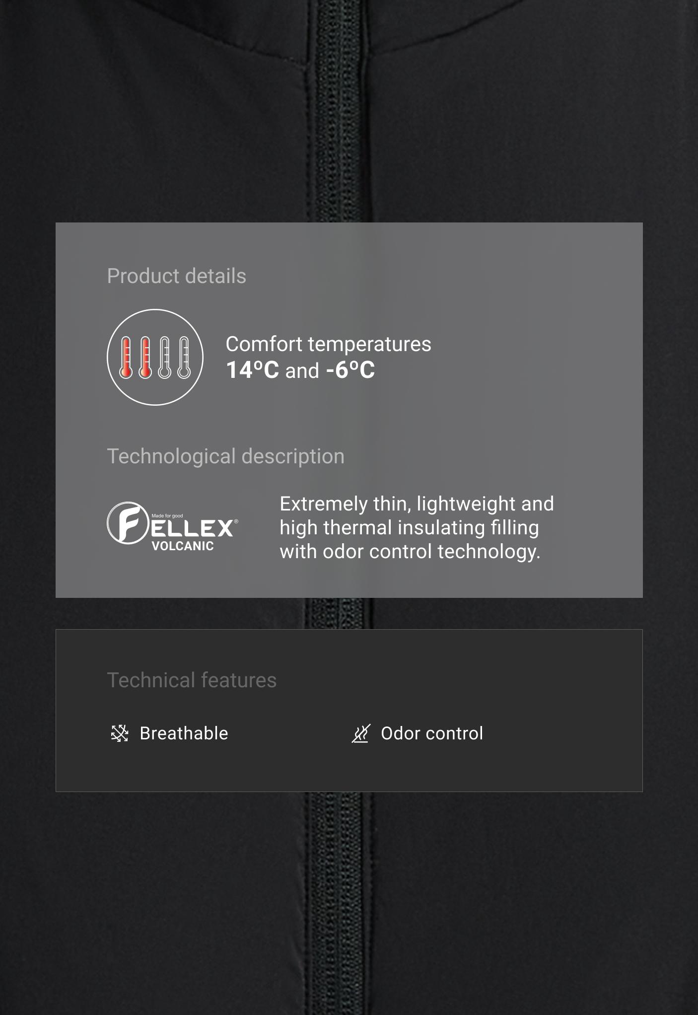 Teknisk vadderad väst FELLEX® Volcanic