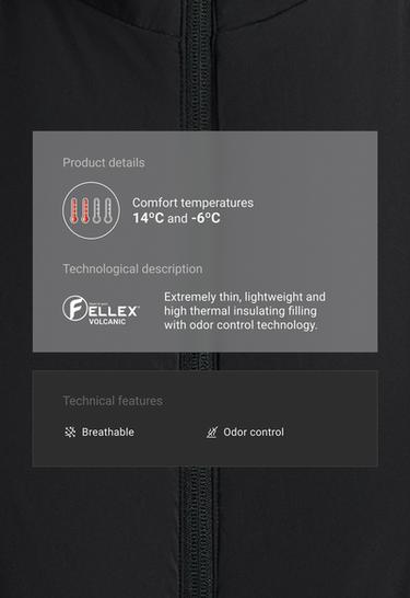FELLEX® Volcanic padded technical gilet — BLACK 2
