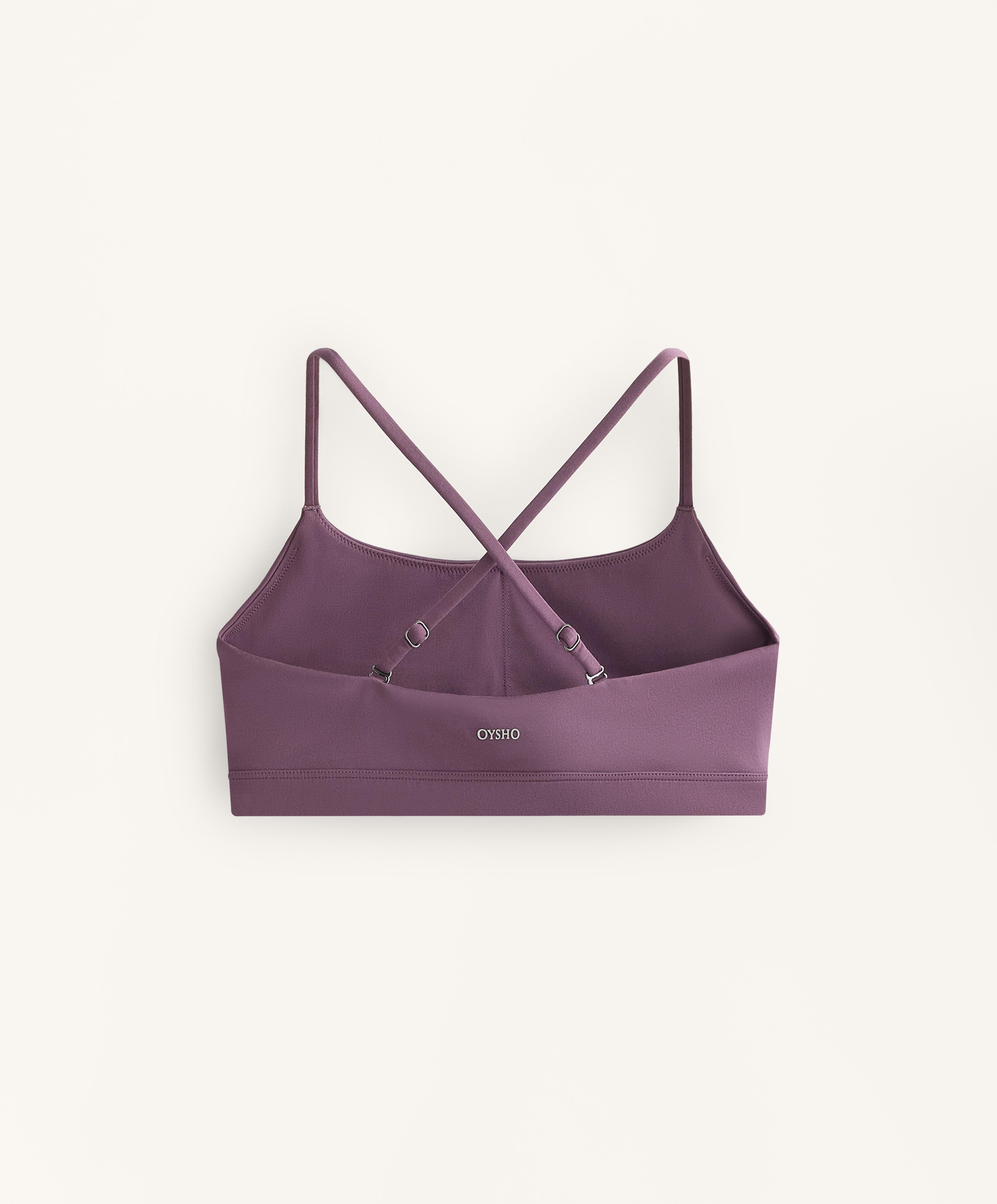 Comfortlux light-support sports bra with crossover straps