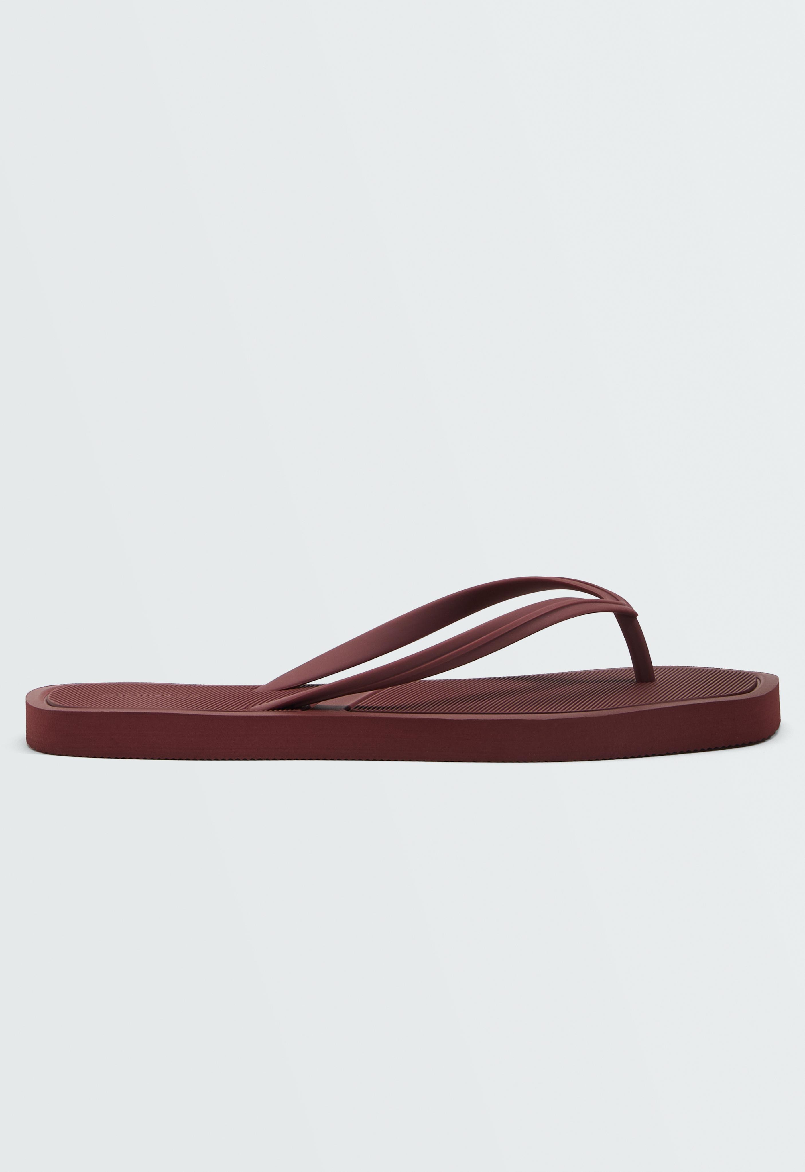Embossed beach sandals — TERRACOTTA