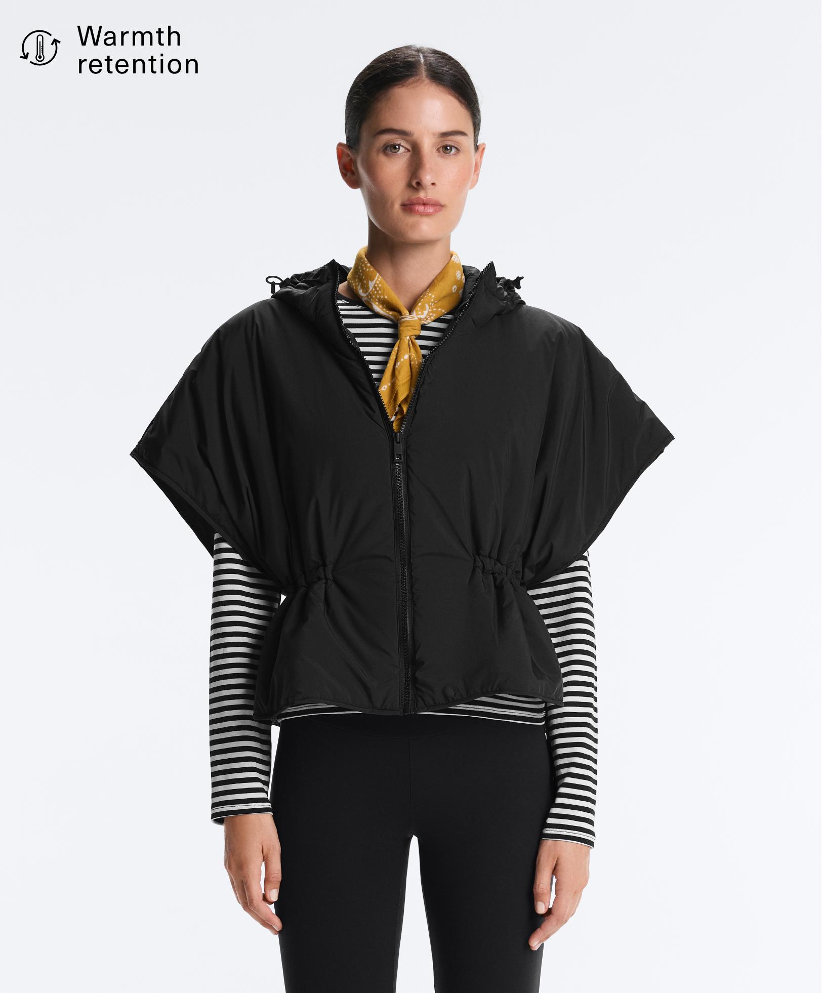 Hooded padded gilet