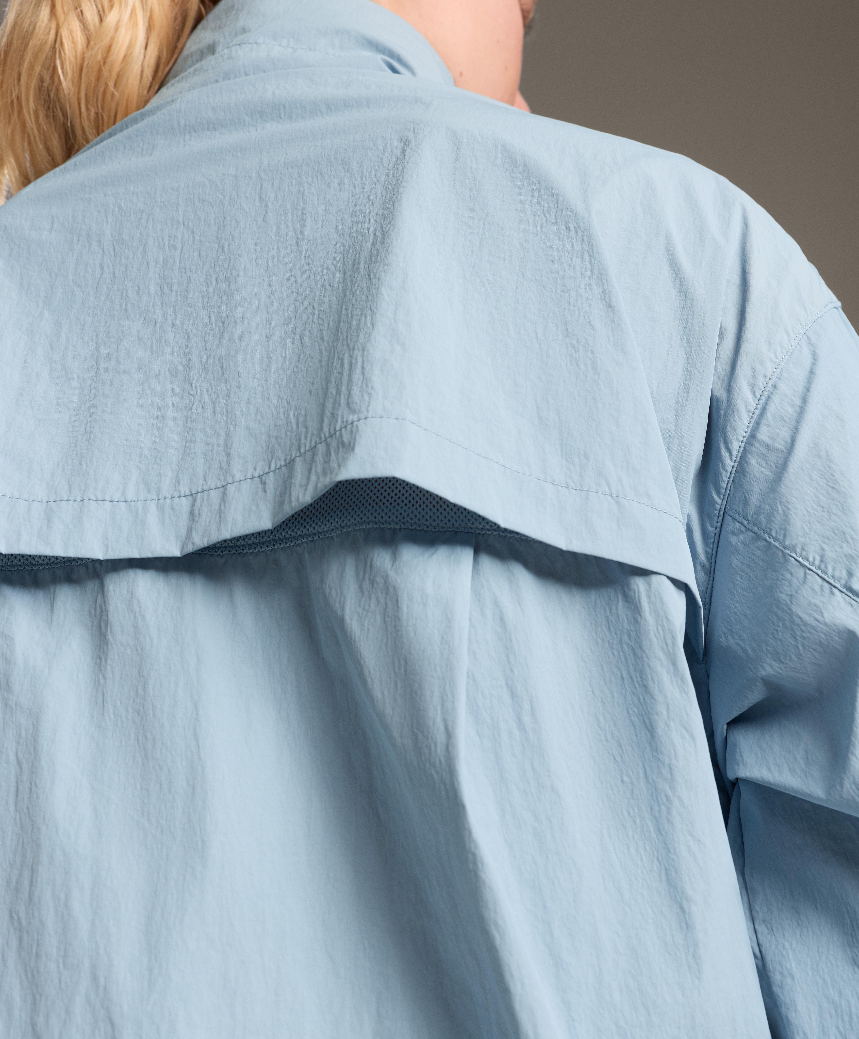 Water-repellent track jacket — SKY BLUE