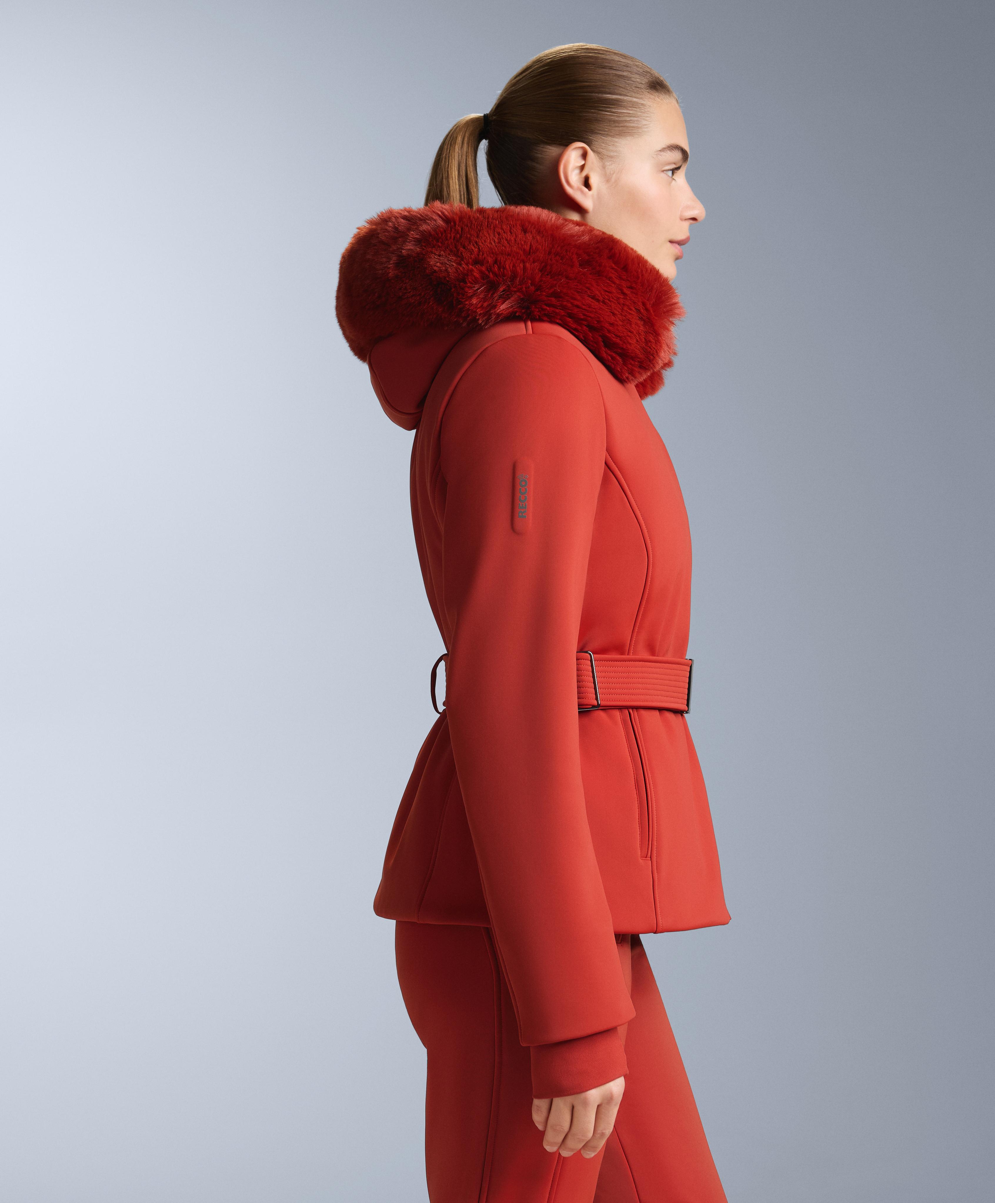 Primaloft® SKI water-resistant super-slim fit jacket — BRIGHT BURNT ORANGE 