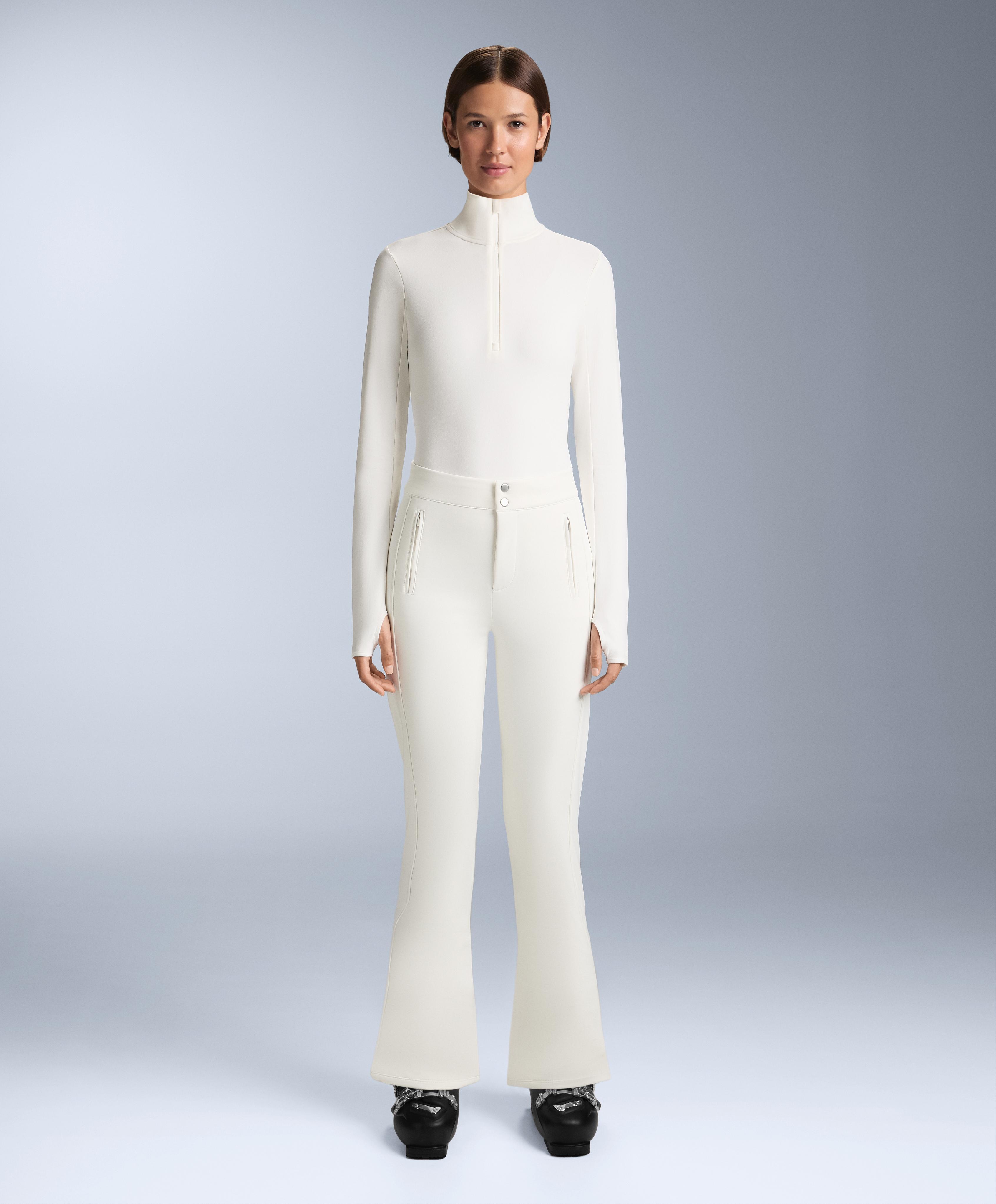 Thermal base layer half-zip top — WHITE