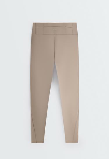 Ankle-length High rise Rapid Dry leggings with pockets — DARK MINK 8