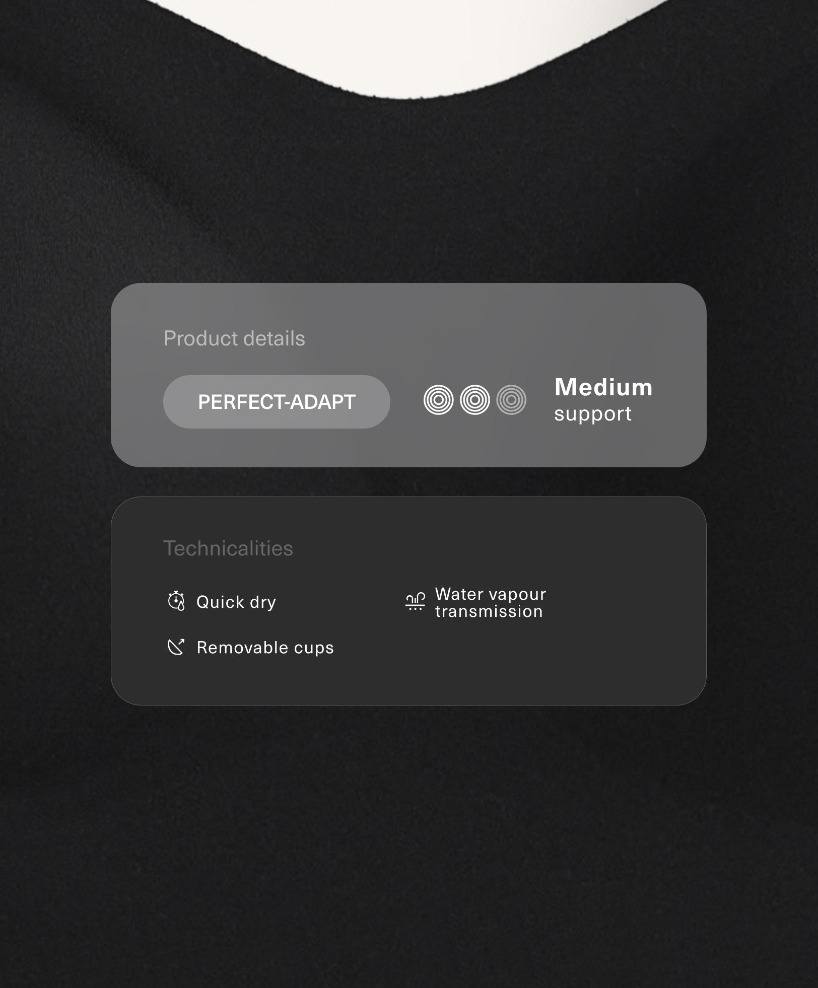 حمالة صدر رياضية بتكيف مثالي وتدعيم متوسط مع كبات