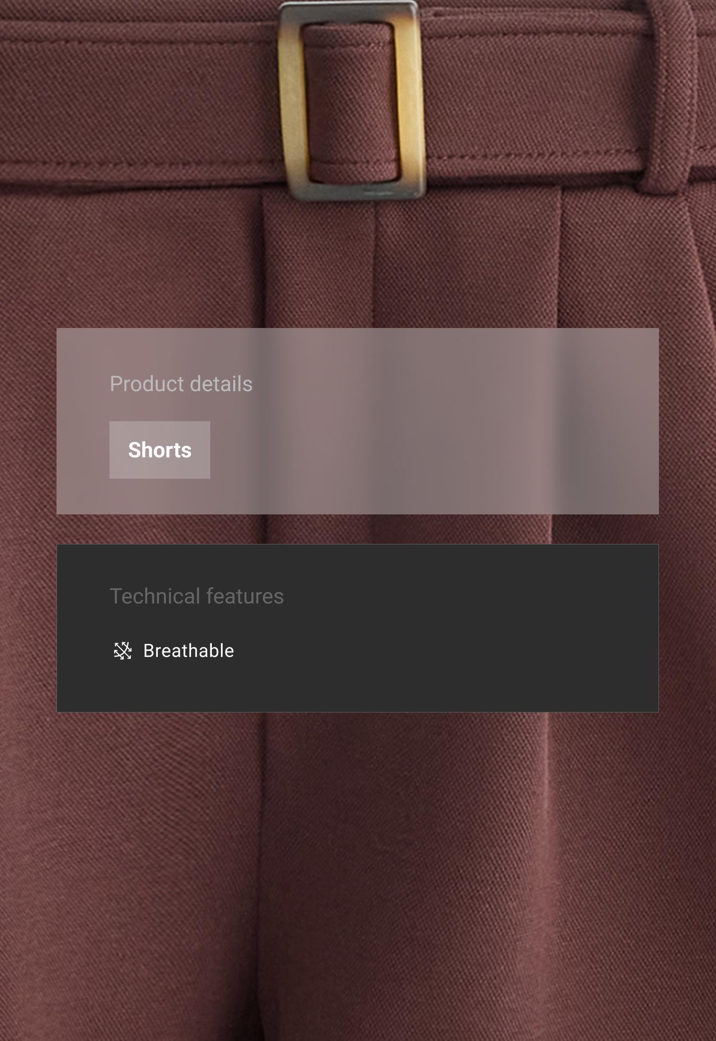 Cotton piqué belted shorts - Sale
