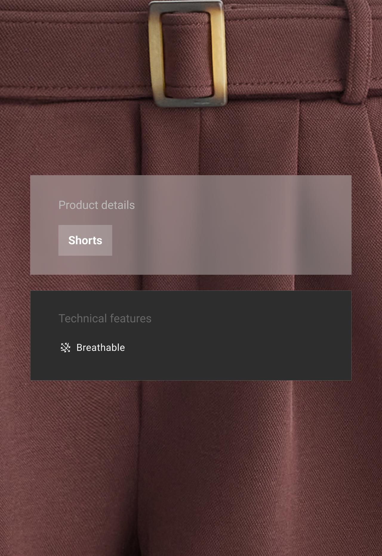 Cotton piqué belted shorts — CHOCOLATE