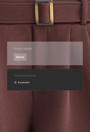 Cotton piqué belted shorts — CHOCOLATE 2