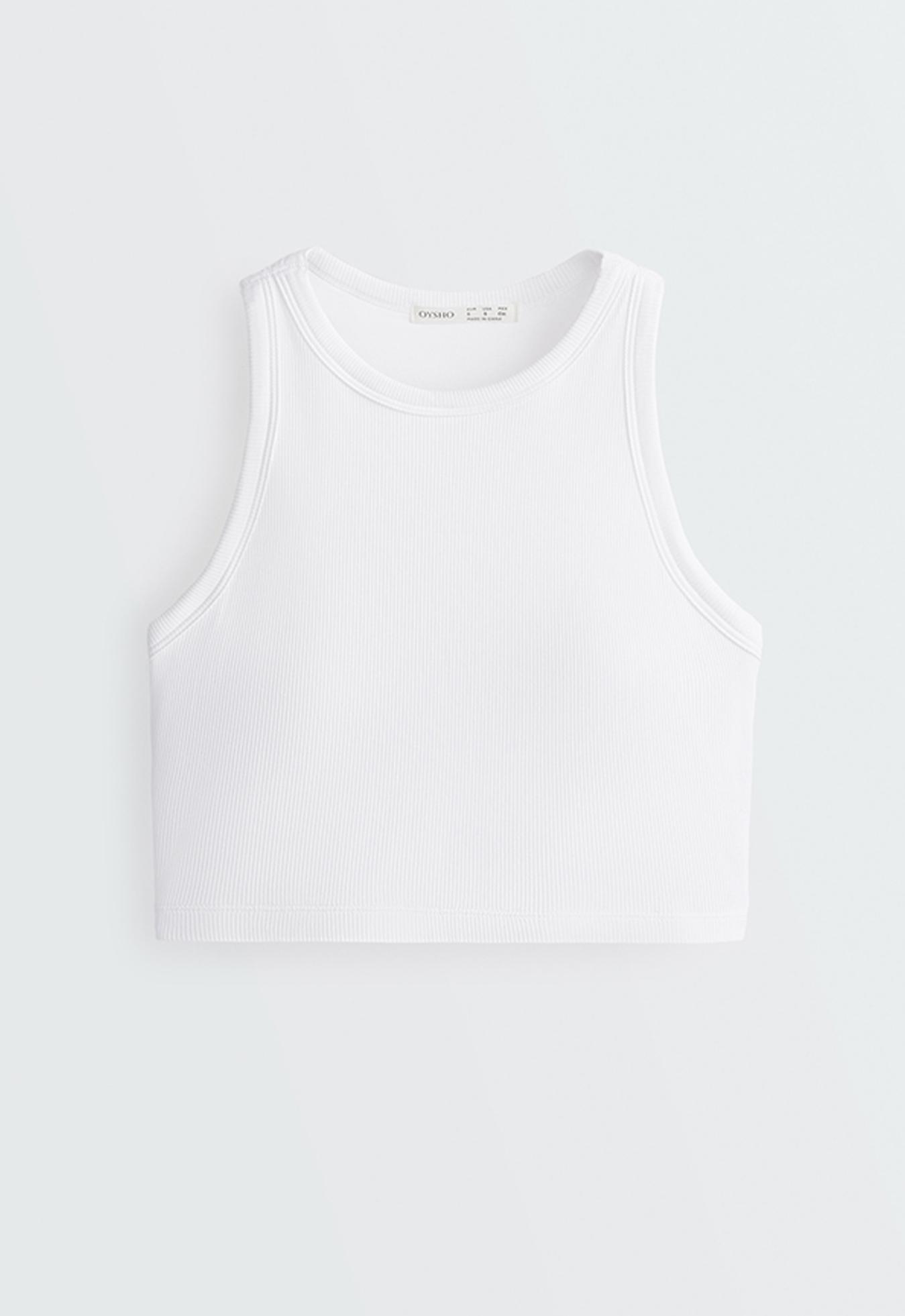 Modal blend tank top with cups — WHITE 