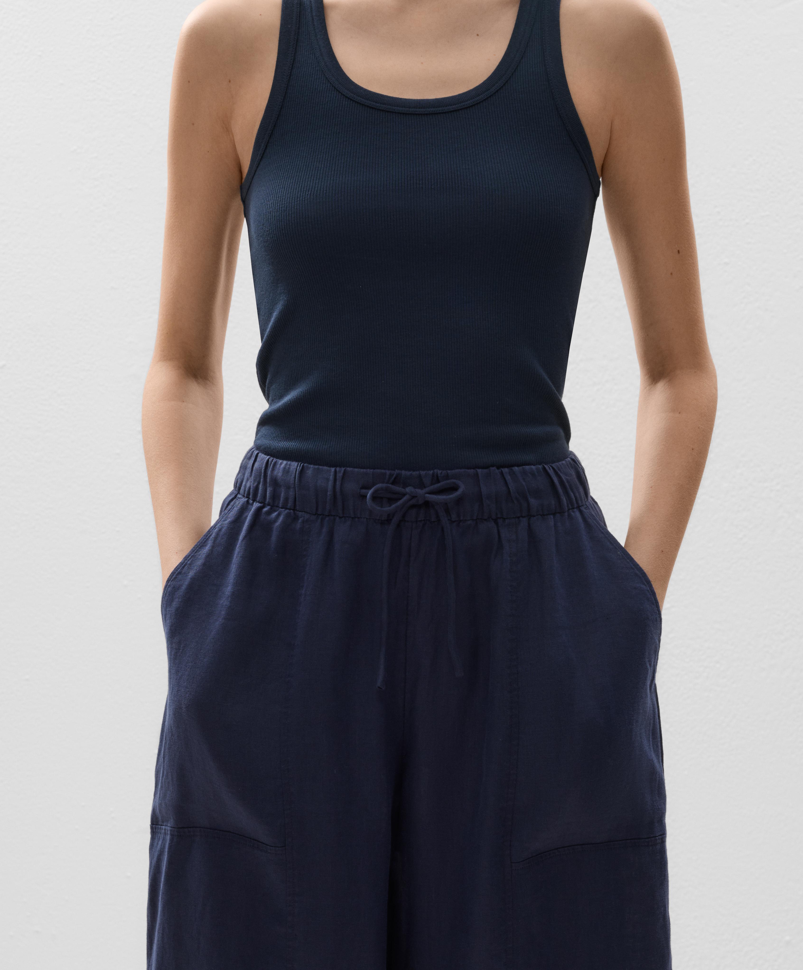 Pantalon barrel 100 % lin Pantalon barrel 100 % lin