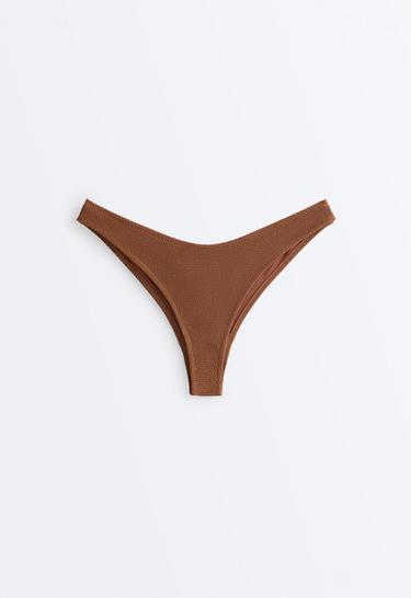 U-cut crinkle Brazilian bikini briefs — TOFFEE 7