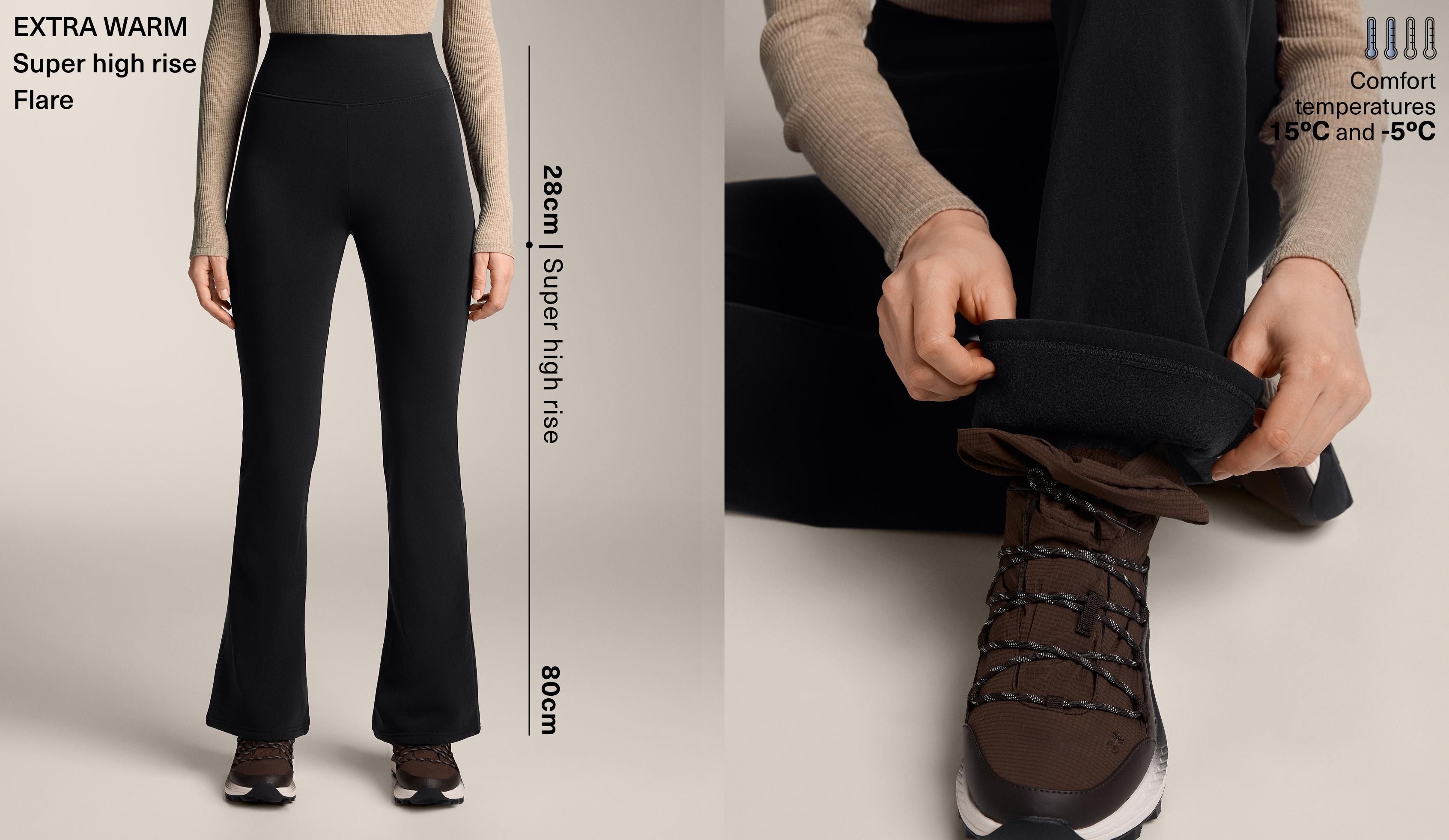 Flare seamless prakak, oso gerri altuak, extra Warm - Beherapenak Flare seamless prakak, oso gerri altuak, extra Warm - Beherapenak