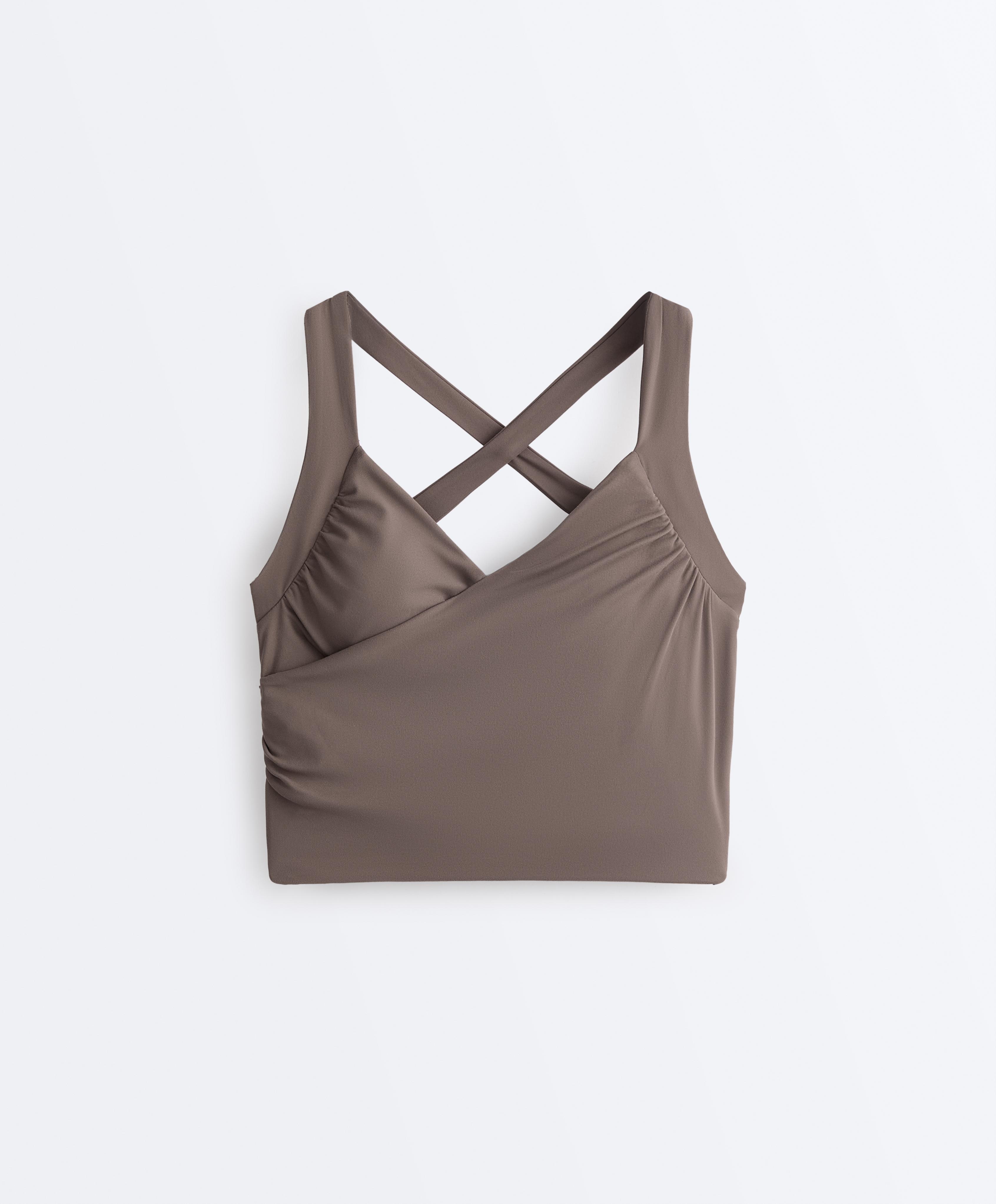 Comfortlux crossover tank top — TAUPE-GREY