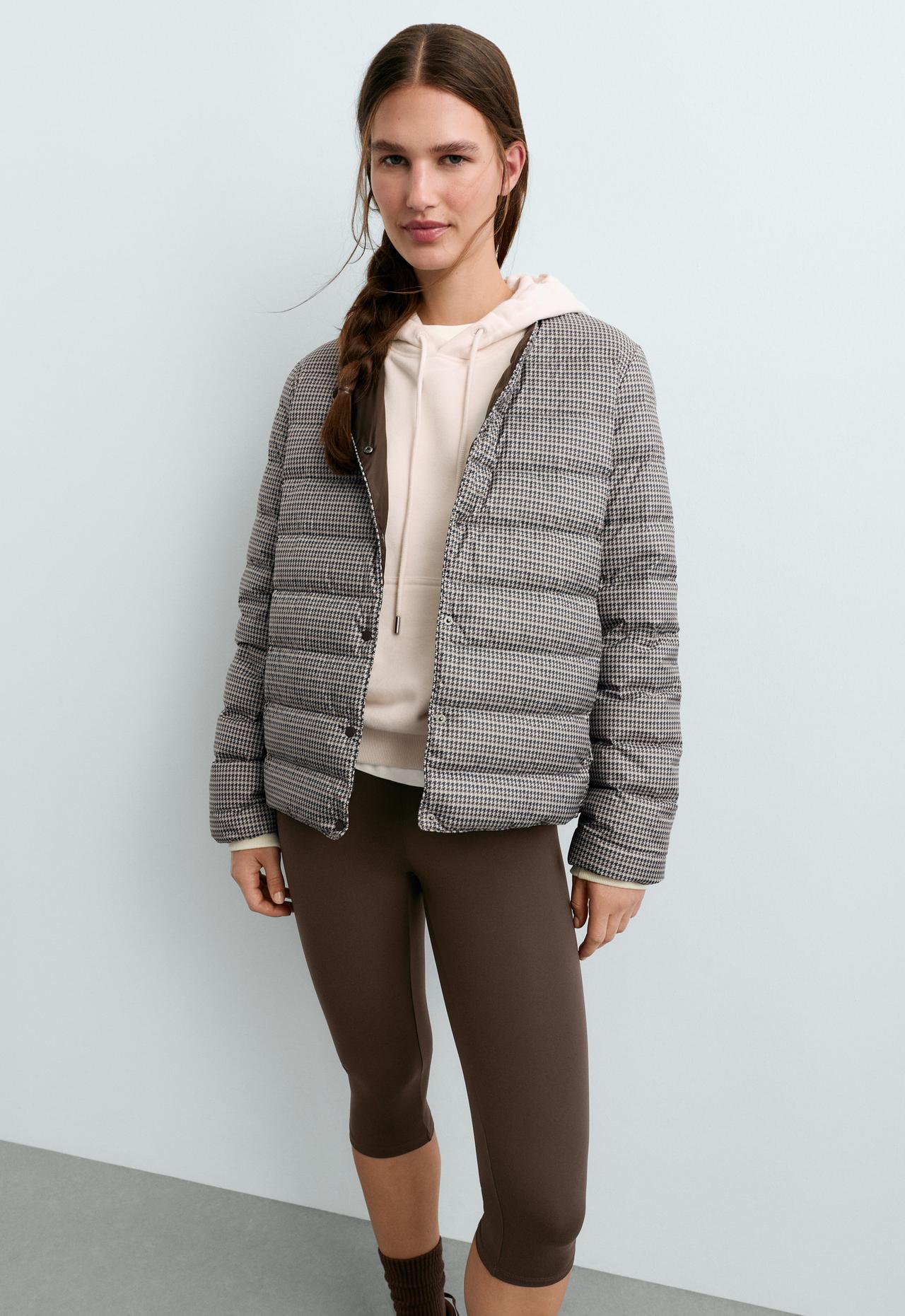 100% down padded packable jacket — TAUPE