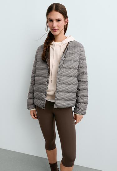 100% down padded packable jacket — TAUPE 3