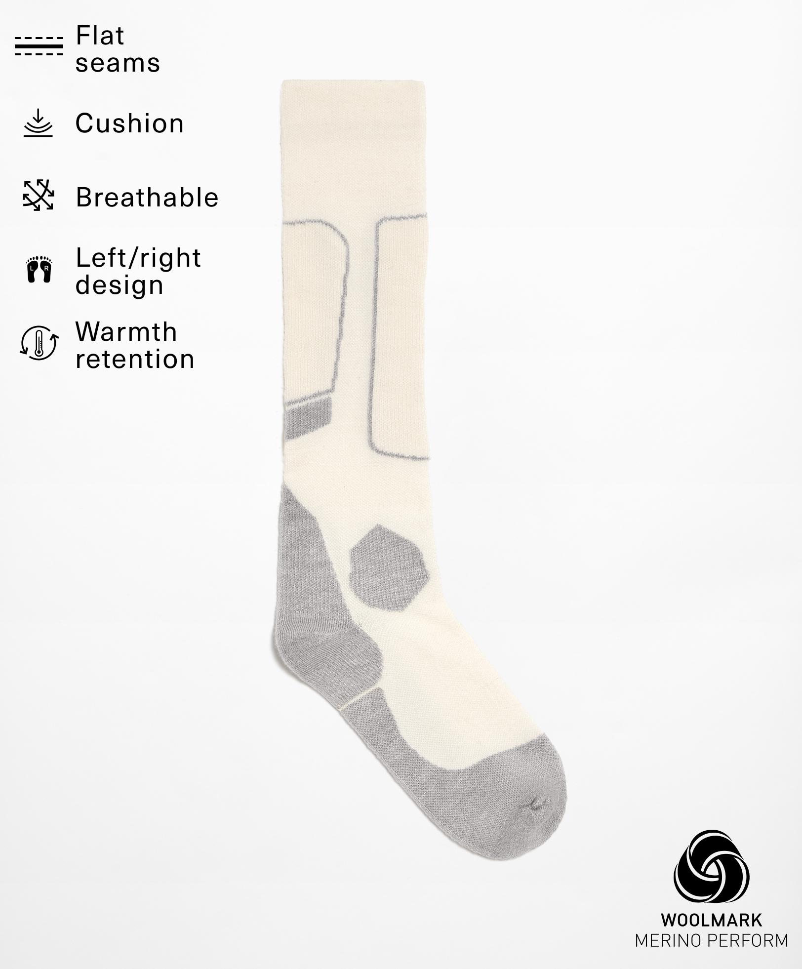 WOOLMARK® wool blend long ski socks