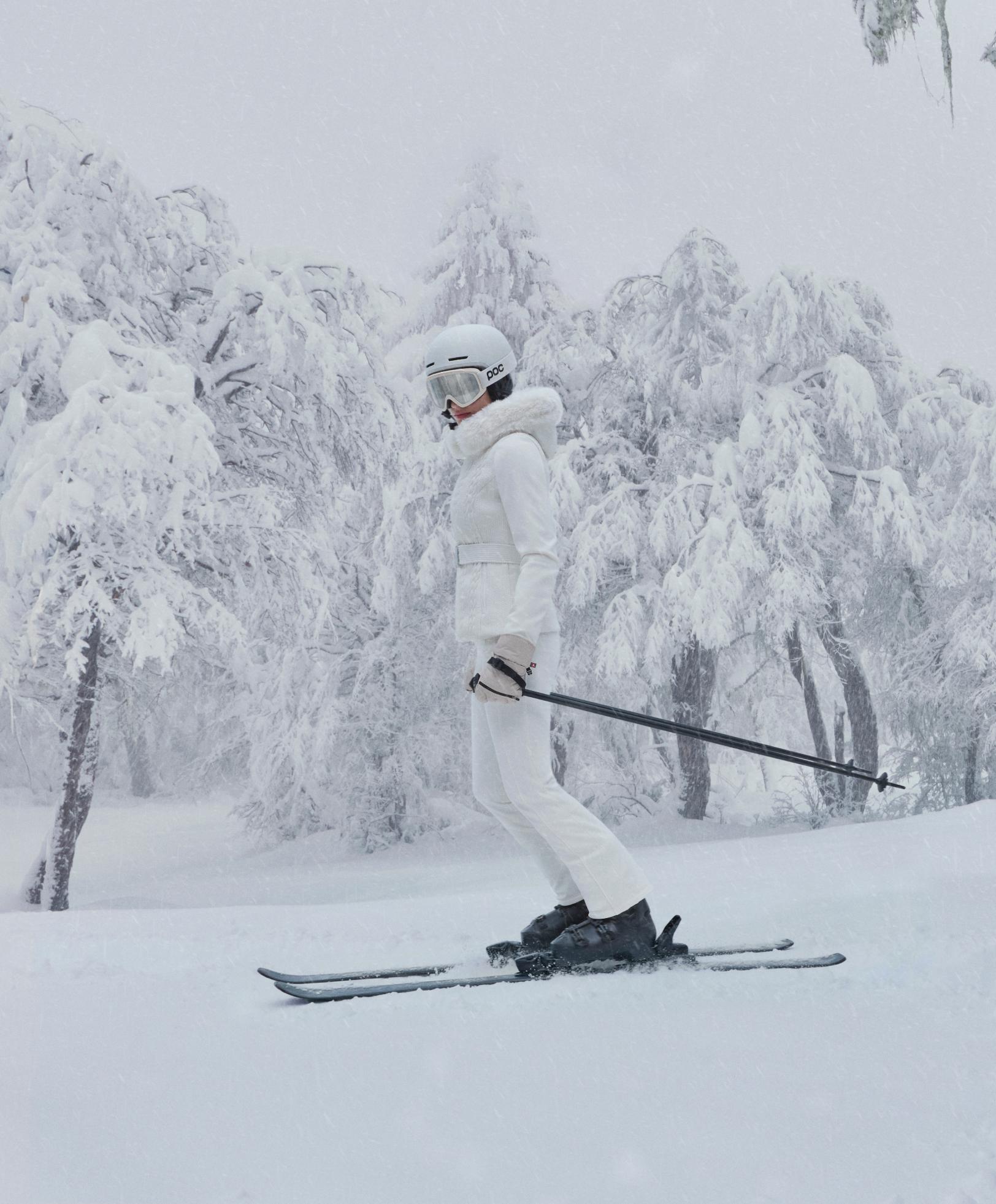 Primaloft® SKI super-slim fit water-resistant jacket — WHITE 
