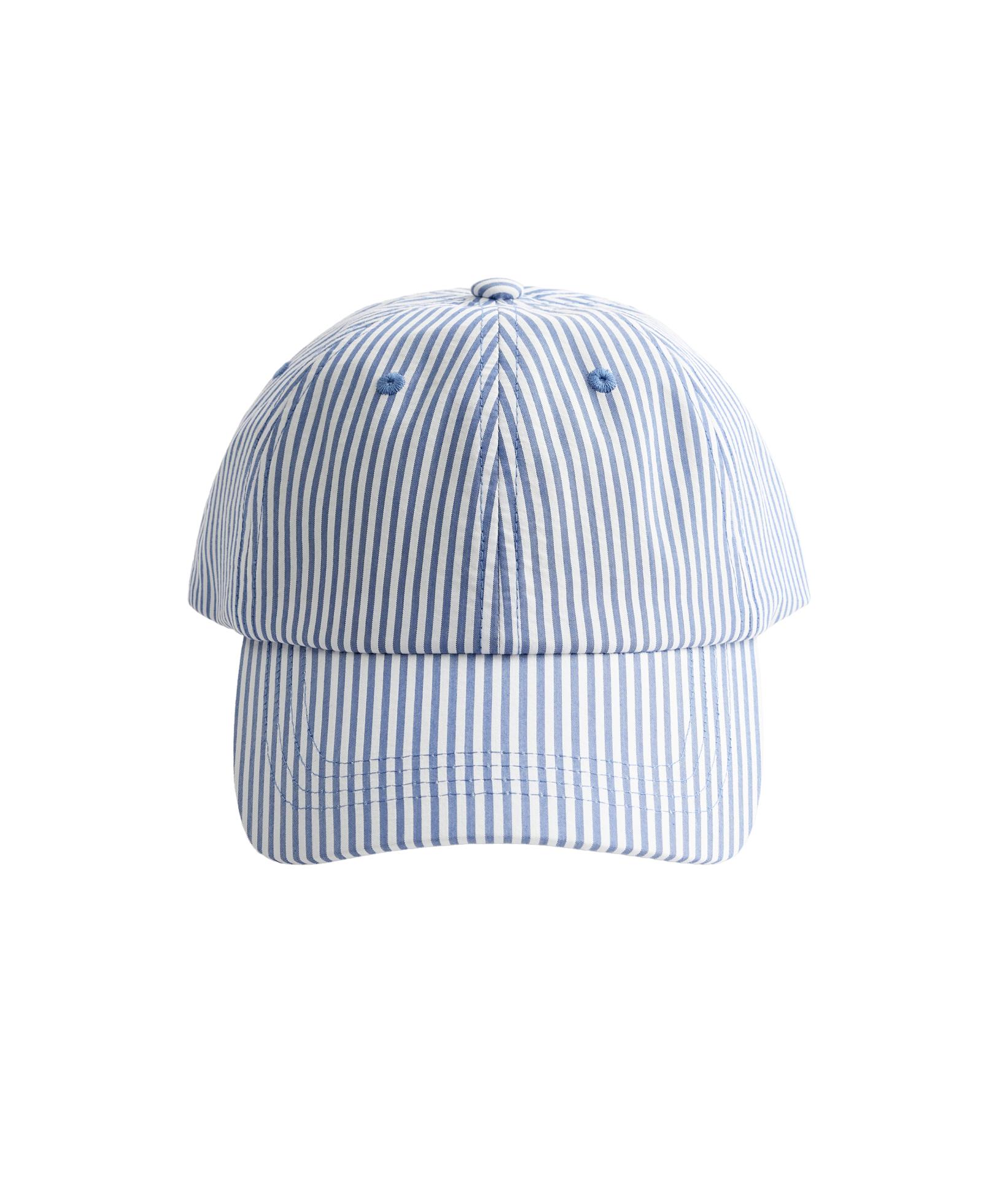 100% cotton striped cap — PALE BLUE