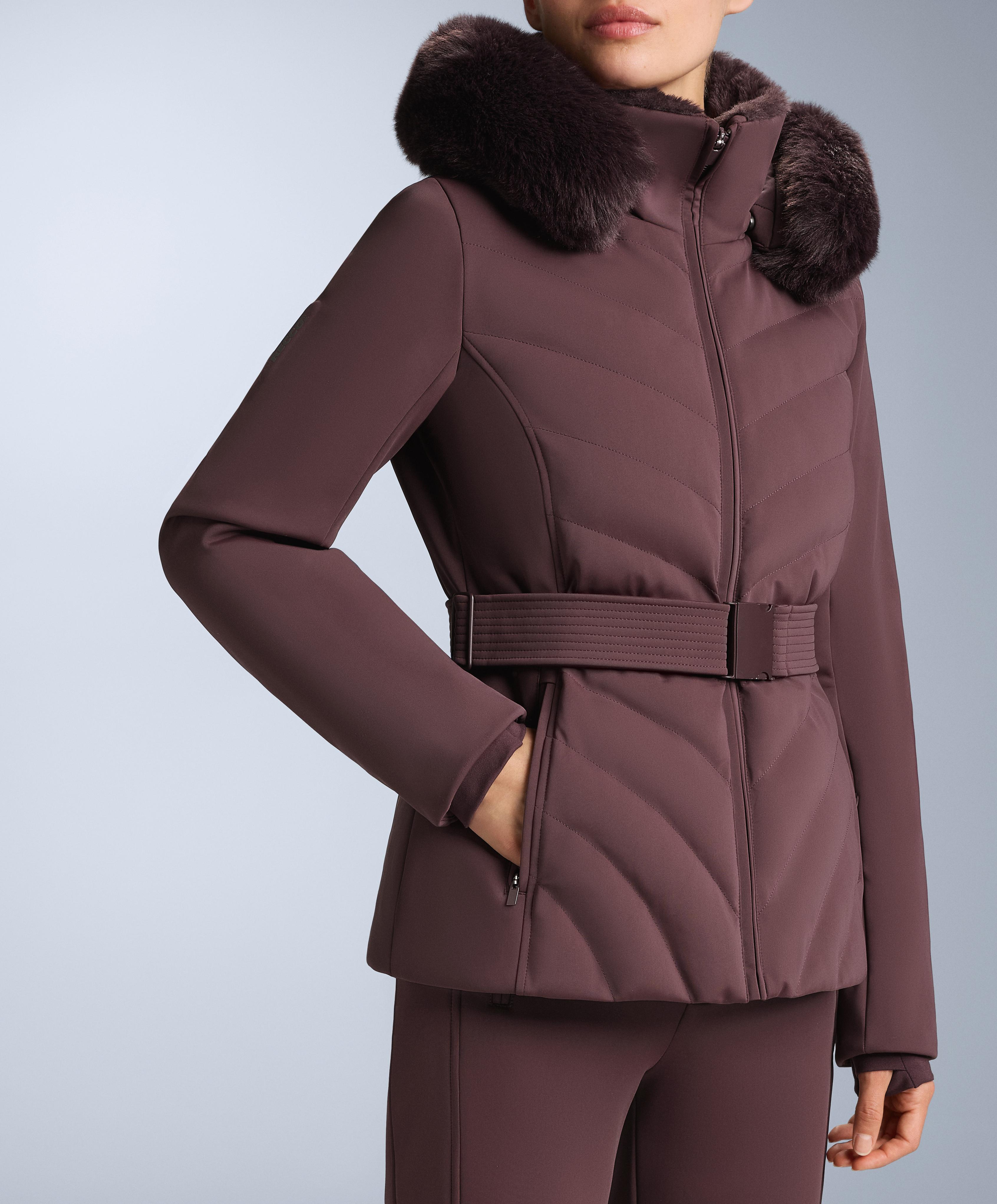 Primaloft® SKI water-resistant super-fitted jacket — DARK WINE RED